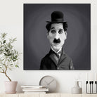 Charlie Chaplin by Rob Snow on GIANT ART - gray digital painting