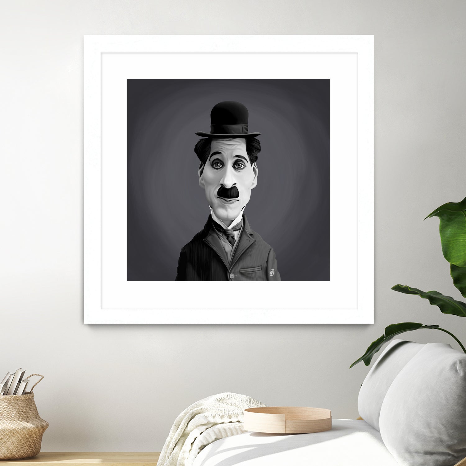 Charlie Chaplin by Rob Snow on GIANT ART - gray digital painting