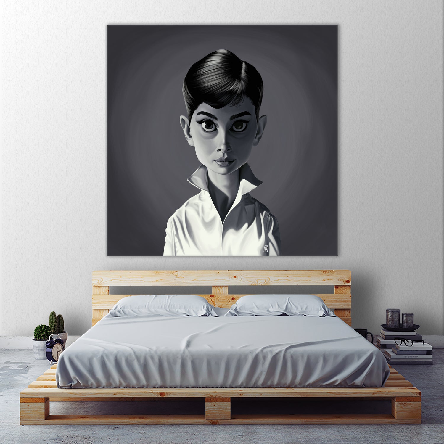 Audrey Hepburn by Rob Snow on GIANT ART - gray digital painting