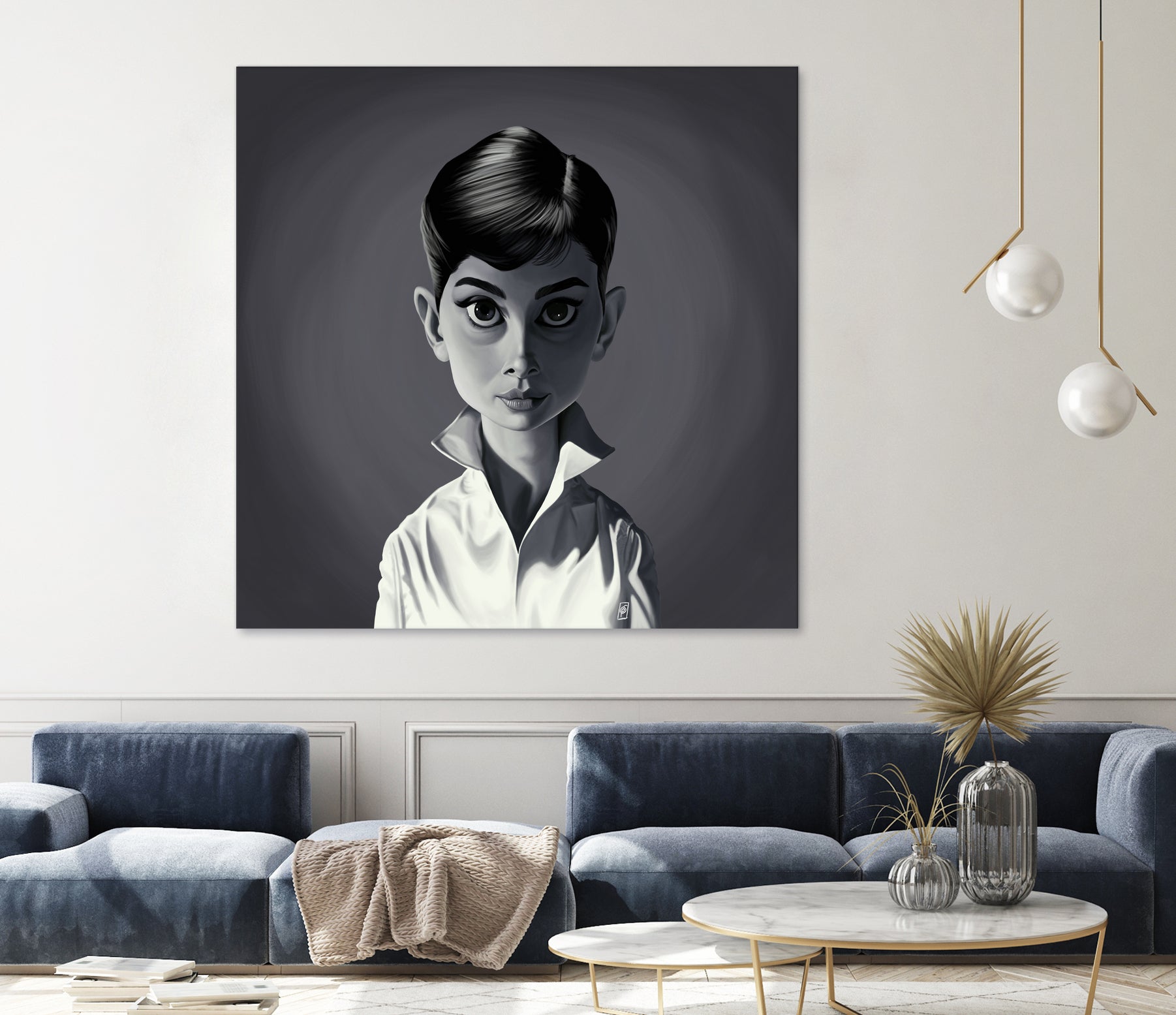 Audrey Hepburn by Rob Snow on GIANT ART - gray digital painting