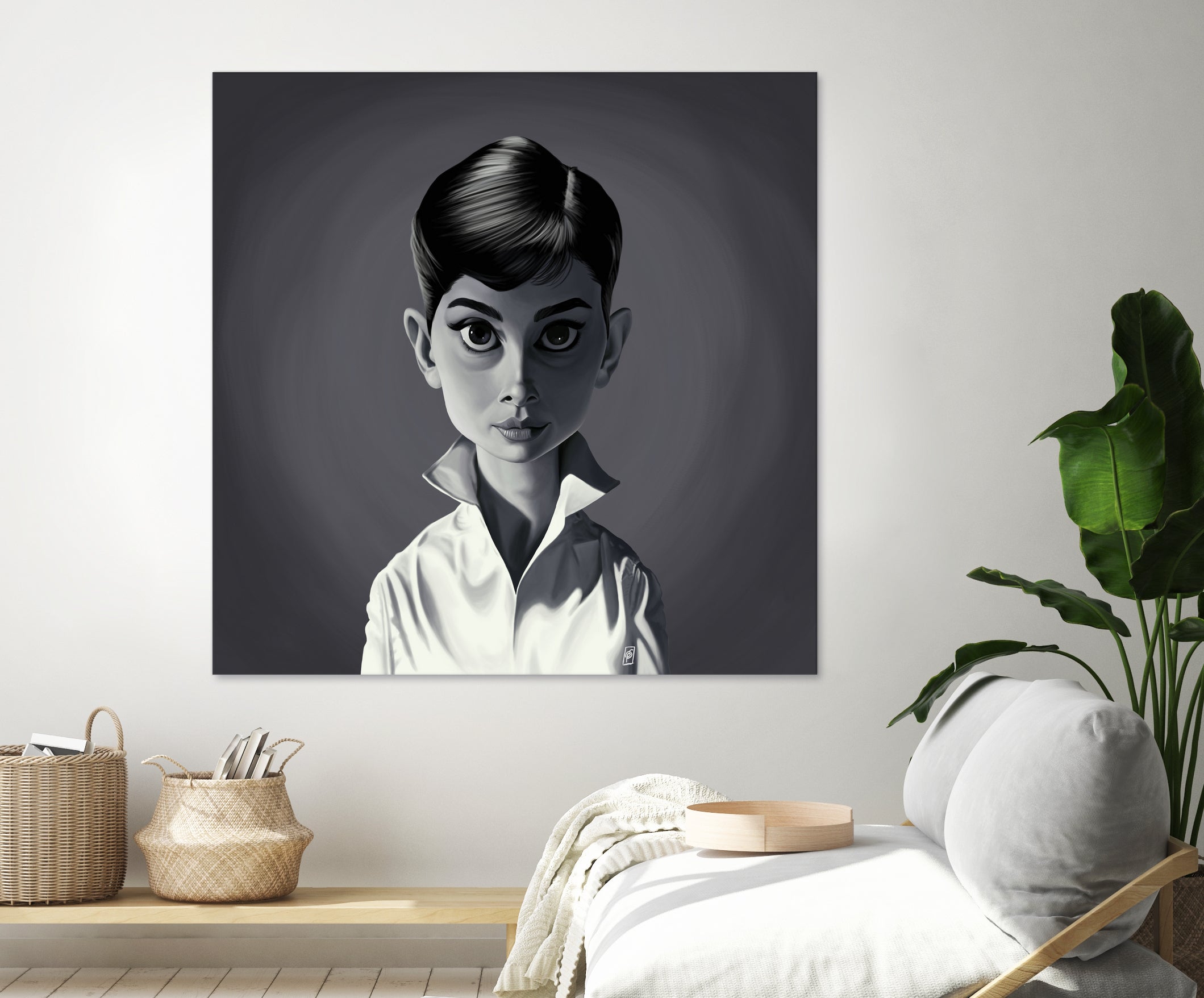 Audrey Hepburn by Rob Snow on GIANT ART - gray digital painting