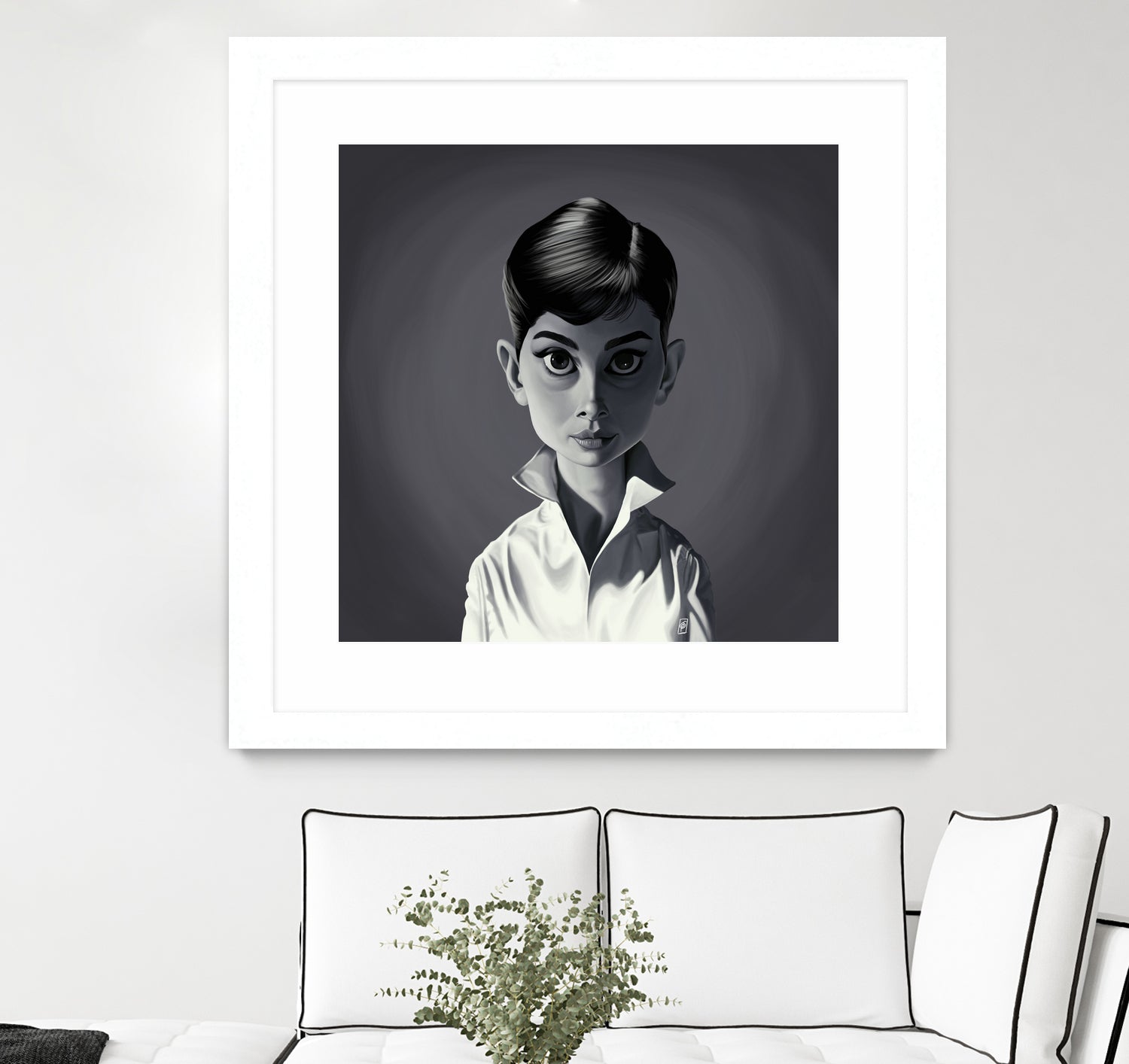 Audrey Hepburn by Rob Snow on GIANT ART - gray digital painting