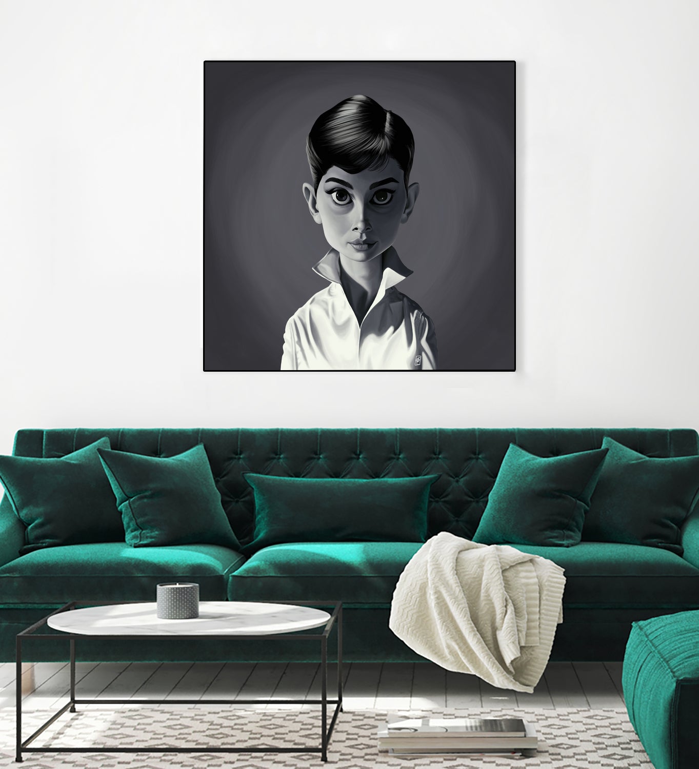 Audrey Hepburn by Rob Snow on GIANT ART - gray digital painting