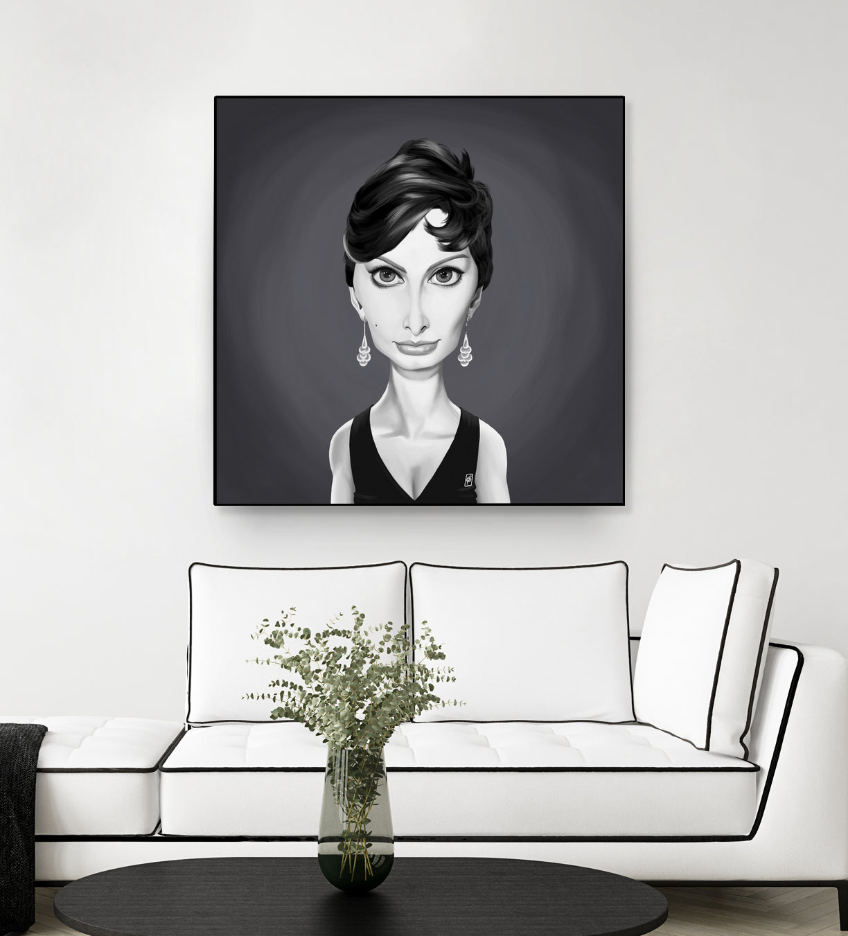 Sophia Loren by Rob Snow on GIANT ART - gray digital painting