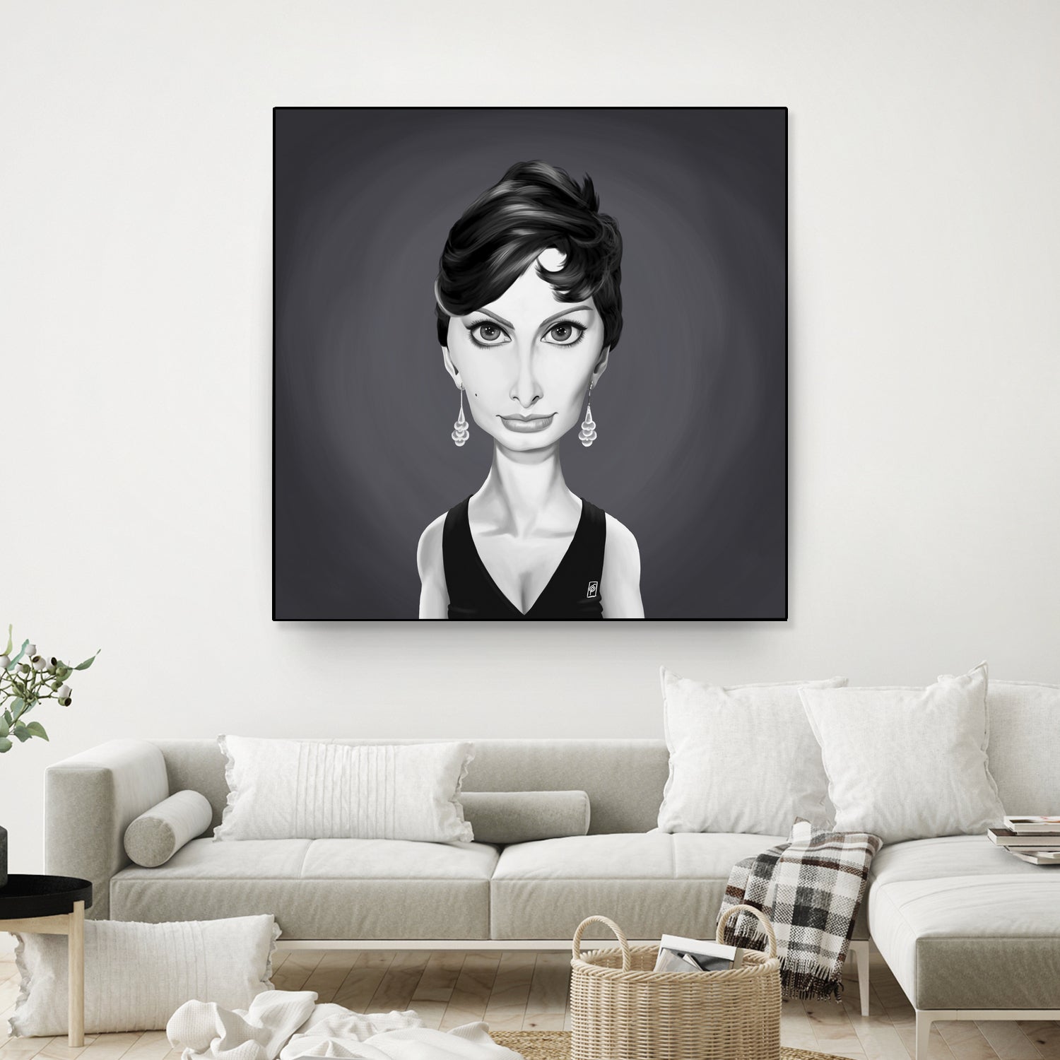 Sophia Loren by Rob Snow on GIANT ART - gray digital painting