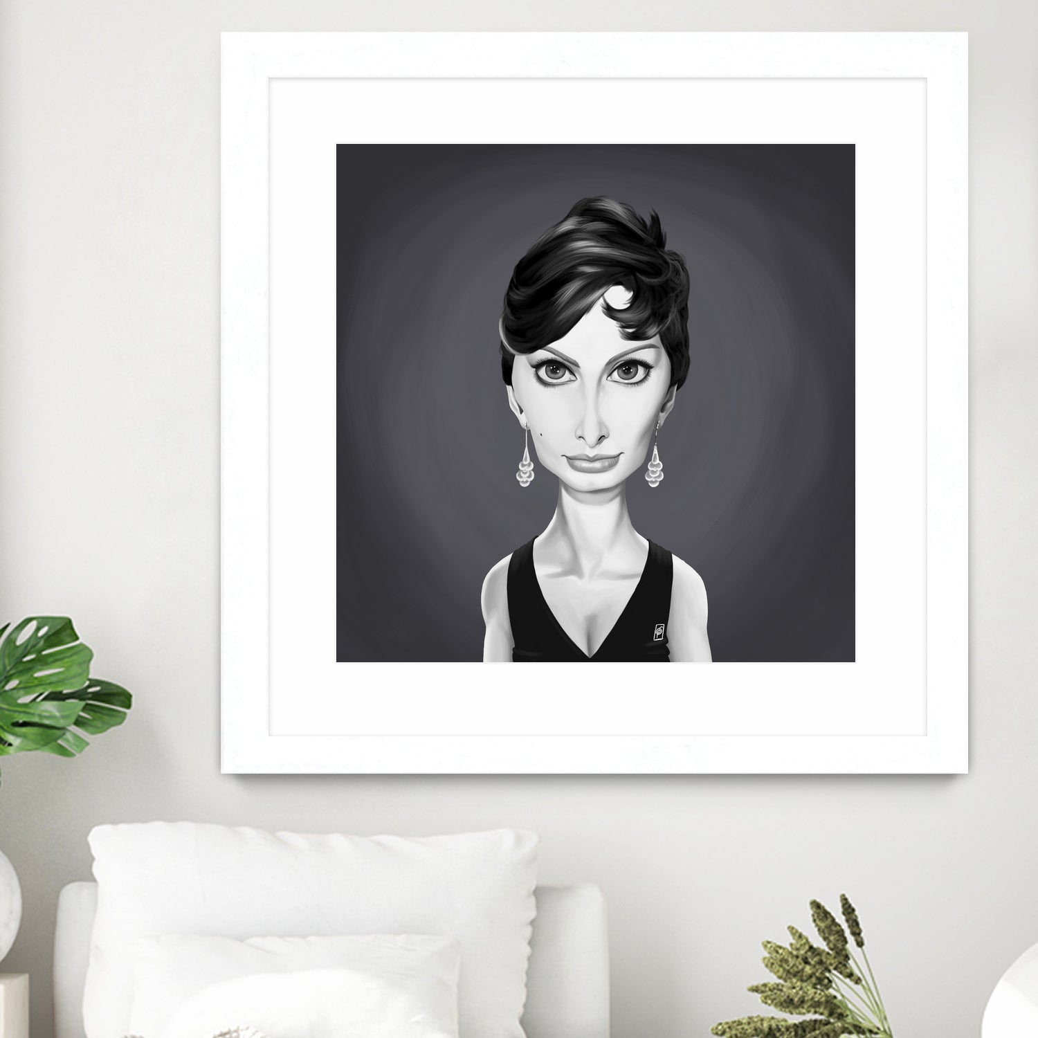 Sophia Loren by Rob Snow on GIANT ART - gray digital painting