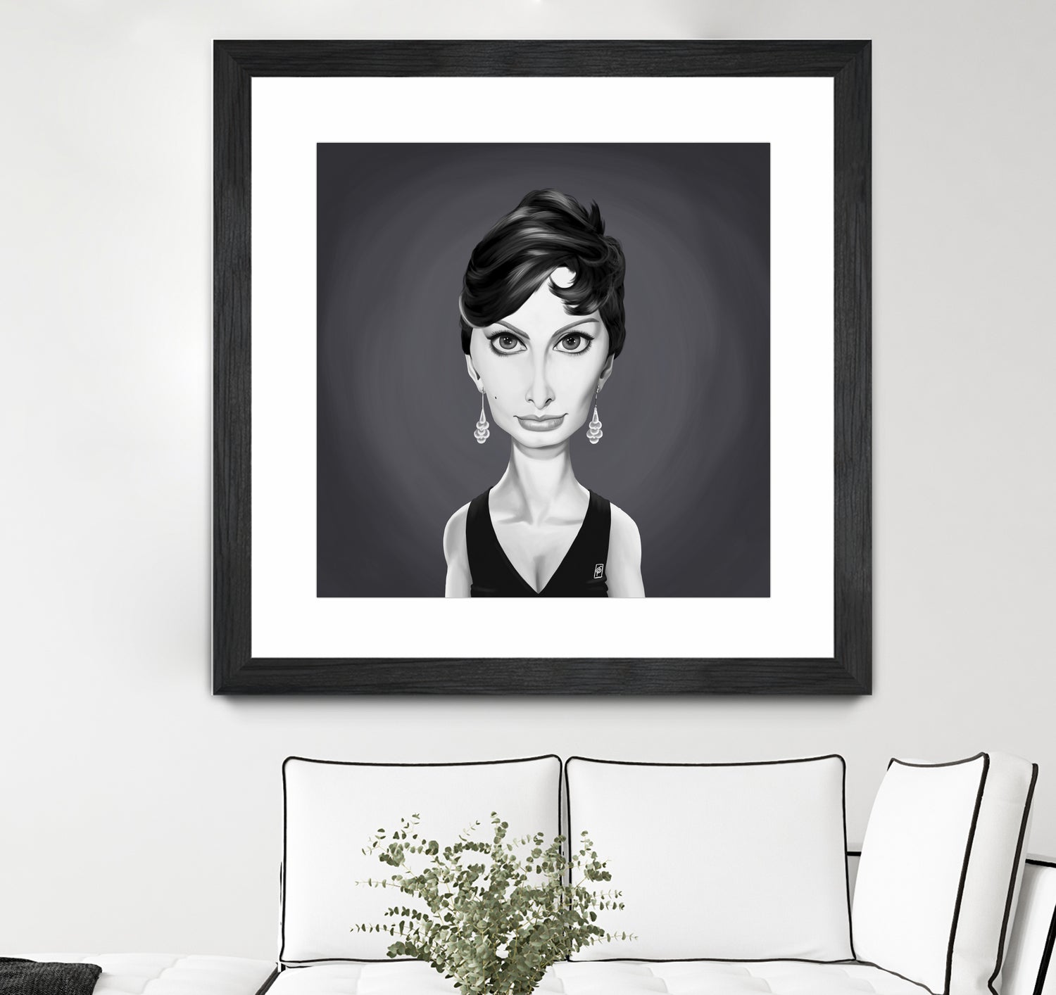 Sophia Loren by Rob Snow on GIANT ART - gray digital painting