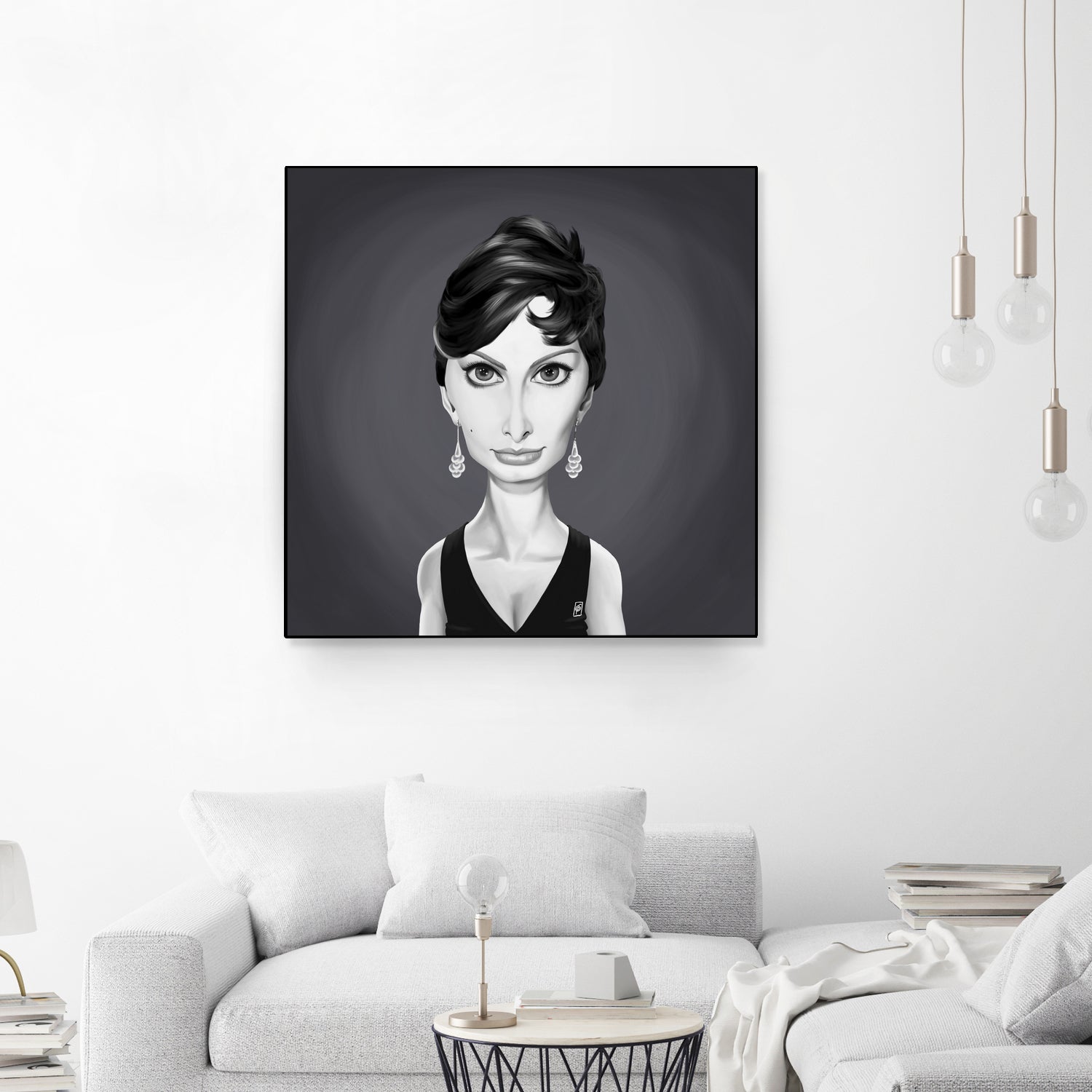 Sophia Loren by Rob Snow on GIANT ART - gray digital painting