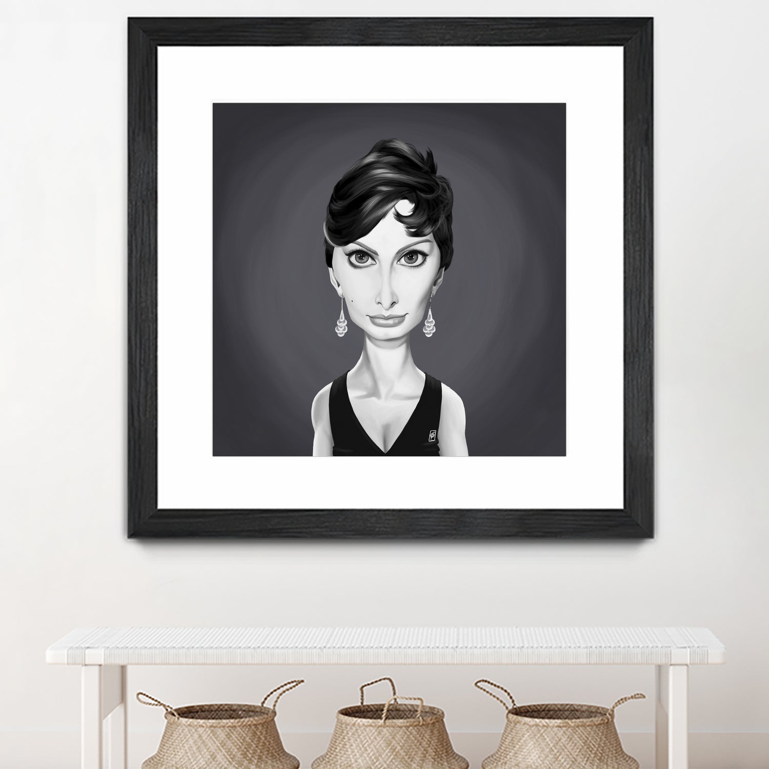 Sophia Loren by Rob Snow on GIANT ART - gray digital painting