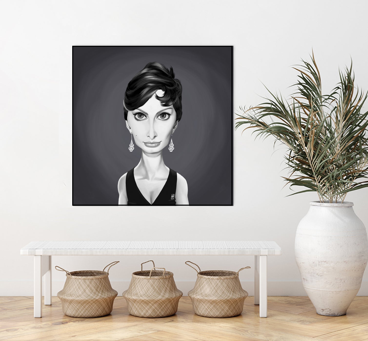 Sophia Loren by Rob Snow on GIANT ART - gray digital painting