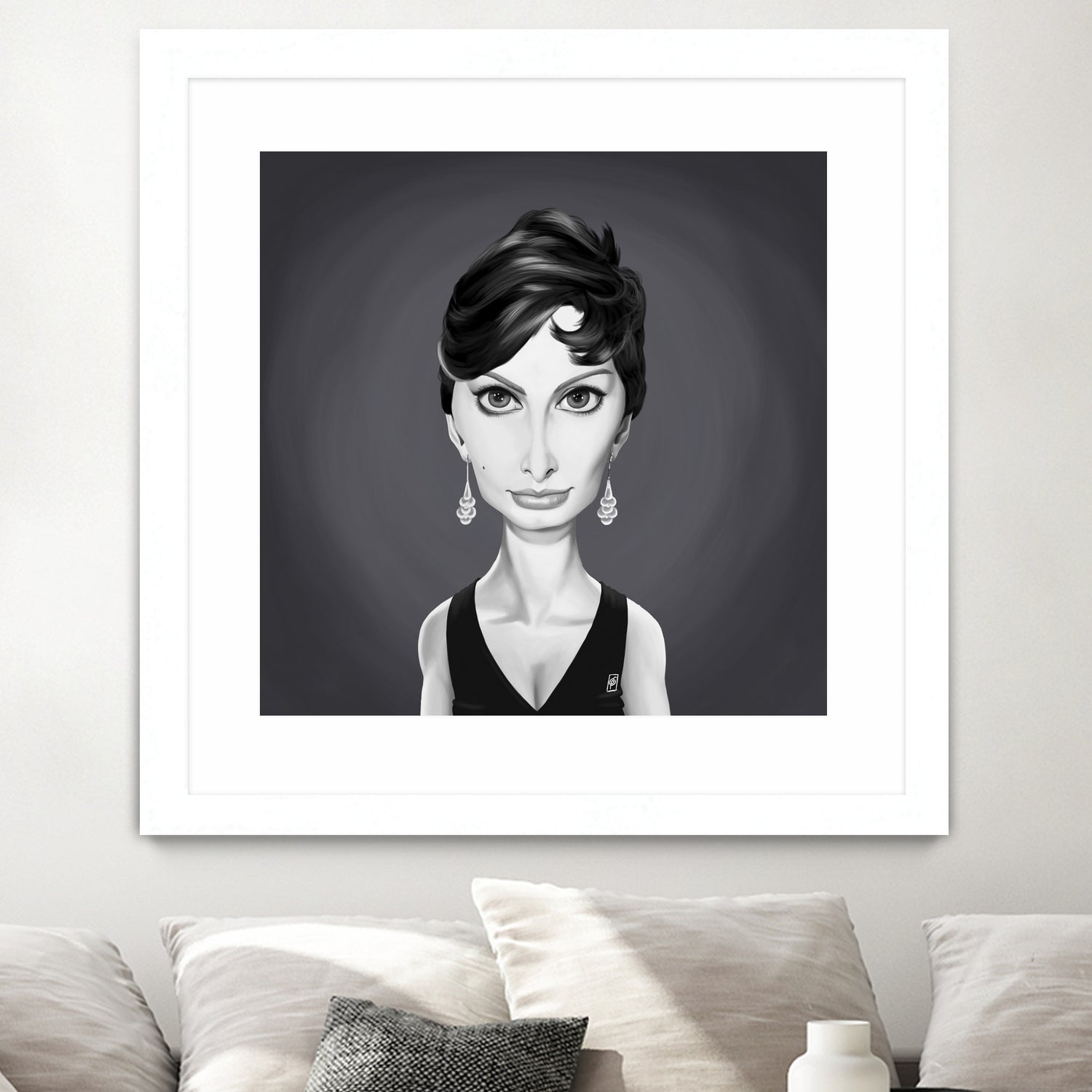 Sophia Loren by Rob Snow on GIANT ART - gray digital painting