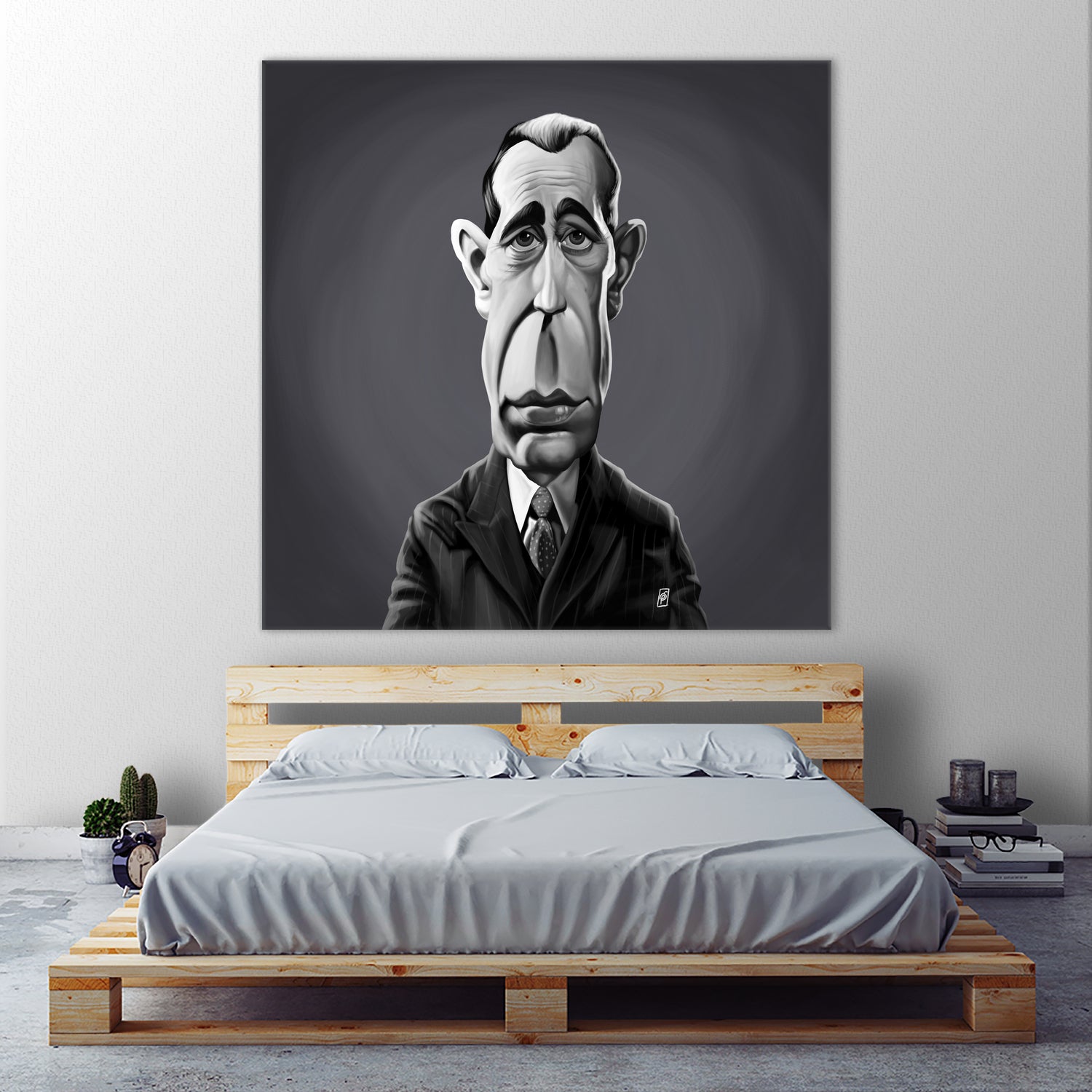 Humphrey Bogart by Rob Snow on GIANT ART - gray digital painting