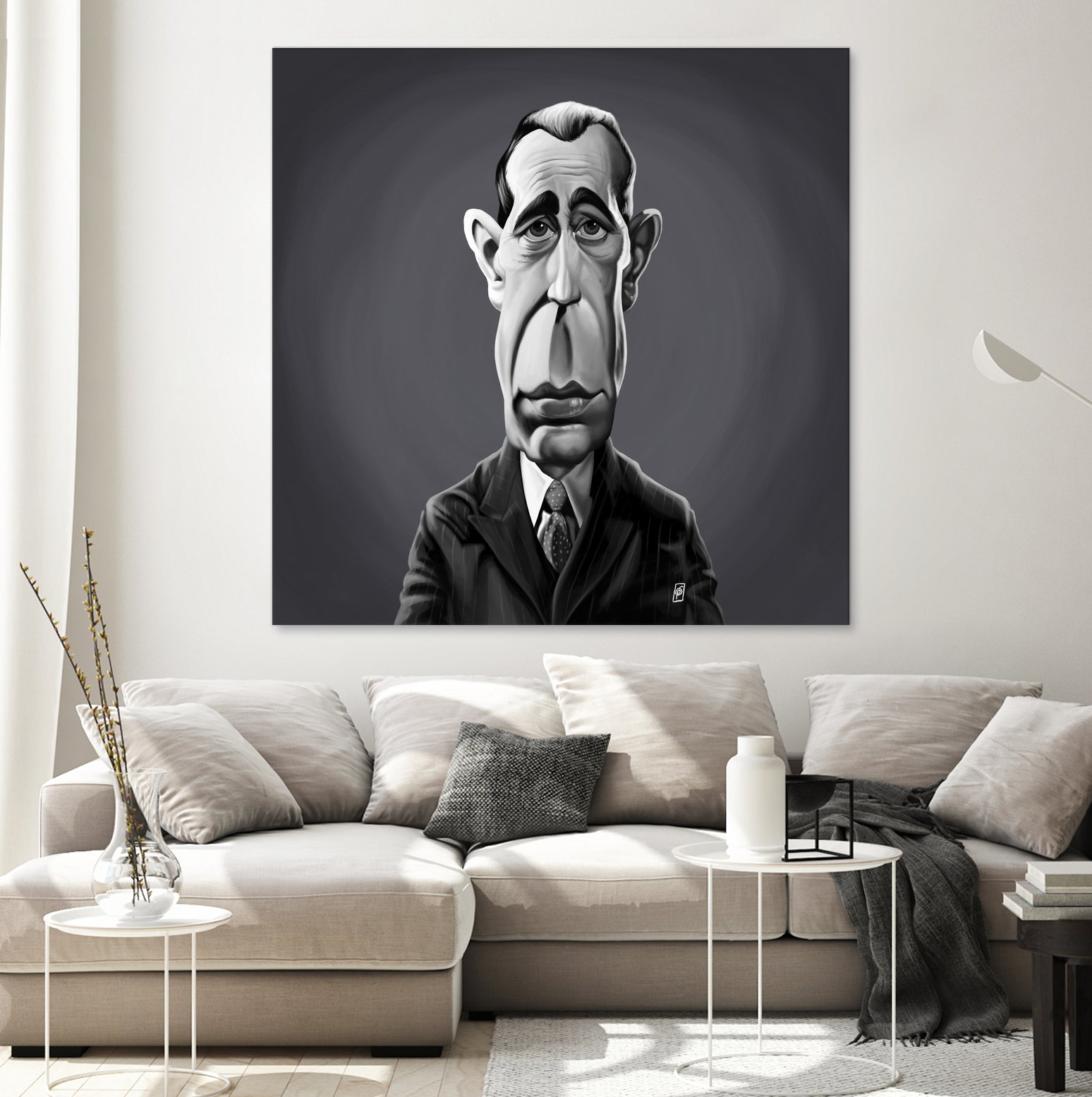 Humphrey Bogart by Rob Snow on GIANT ART - gray digital painting