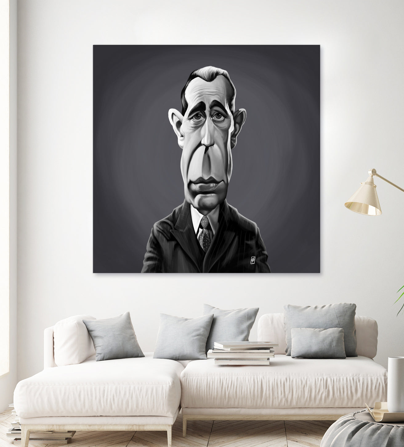 Humphrey Bogart by Rob Snow on GIANT ART - gray digital painting