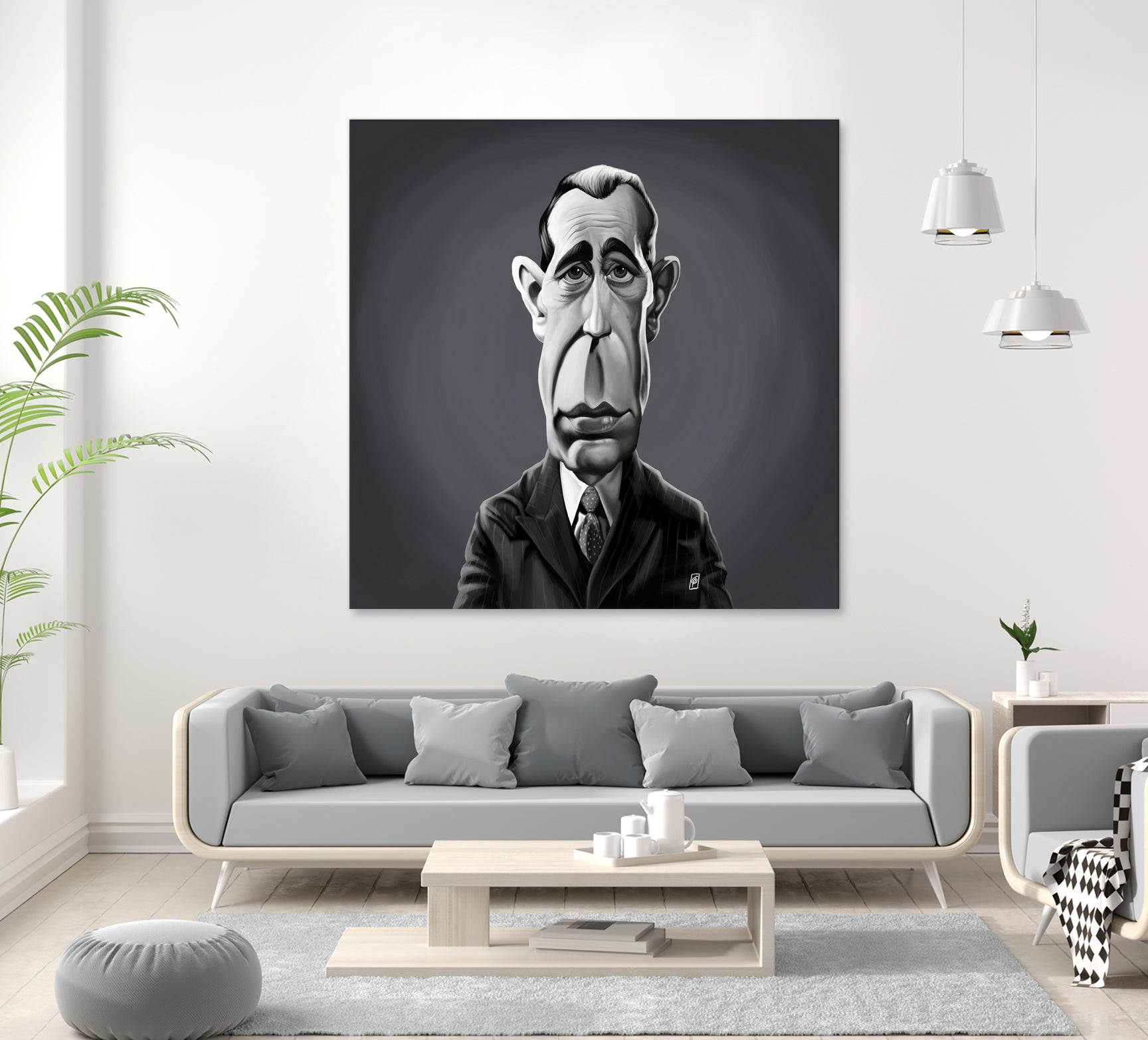 Humphrey Bogart by Rob Snow on GIANT ART - gray digital painting