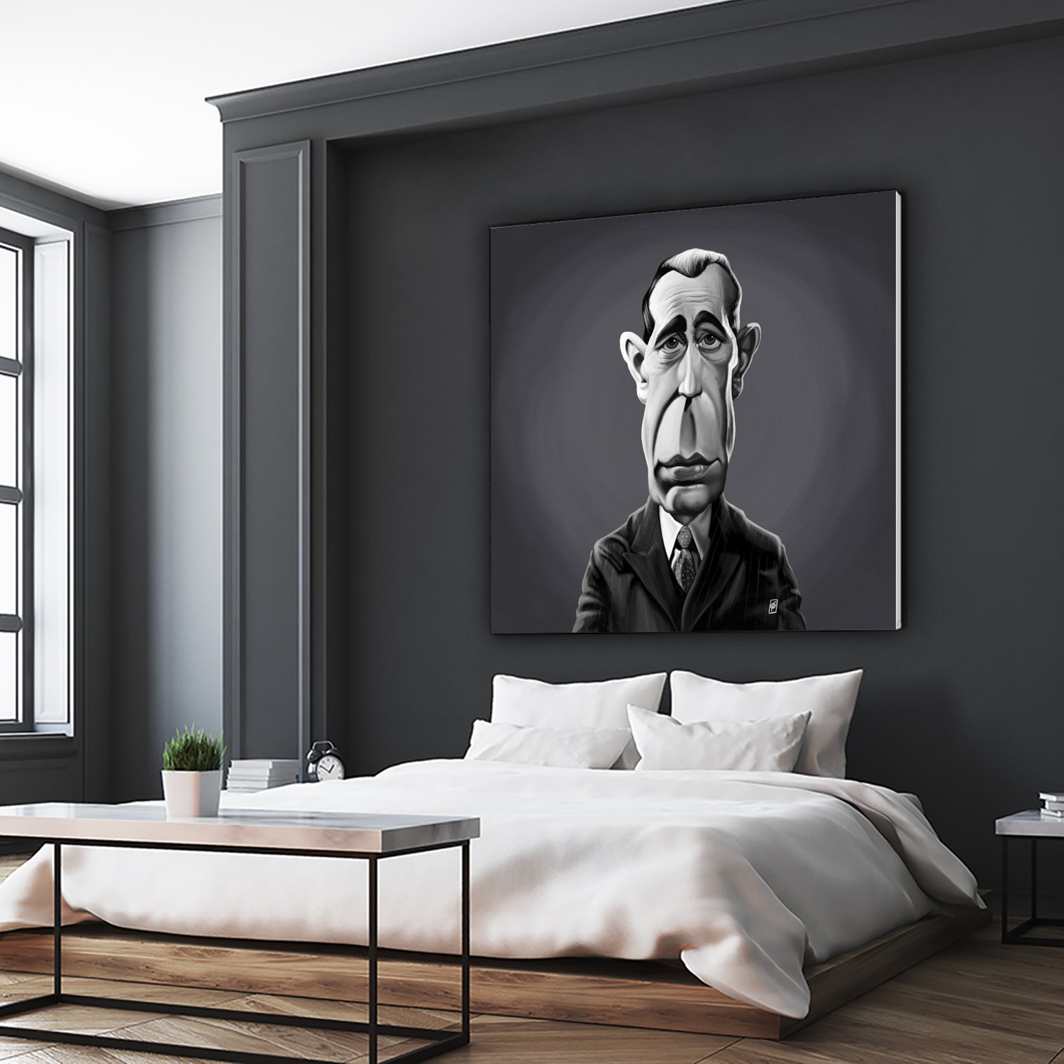 Humphrey Bogart by Rob Snow on GIANT ART - gray digital painting