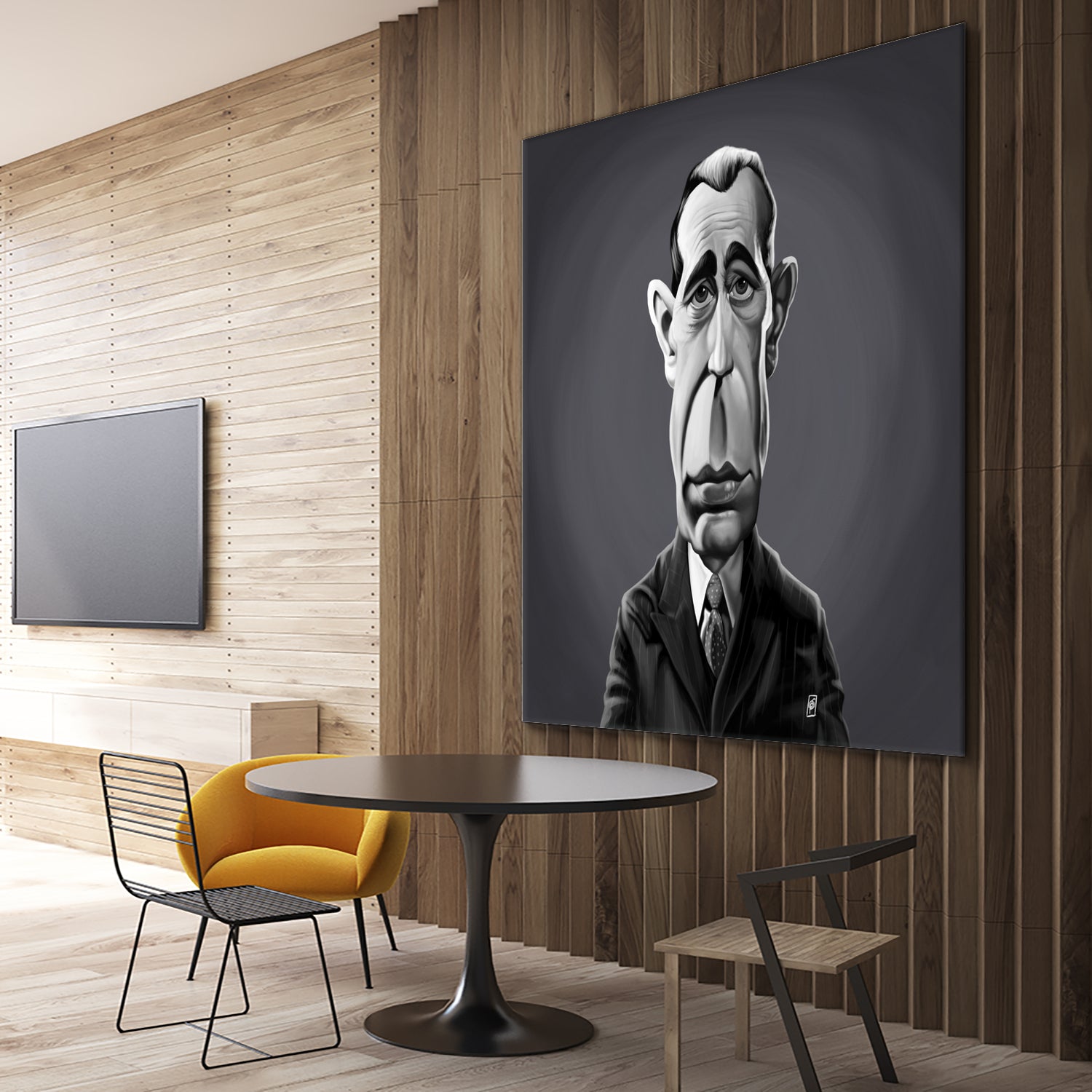 Humphrey Bogart by Rob Snow on GIANT ART - gray digital painting