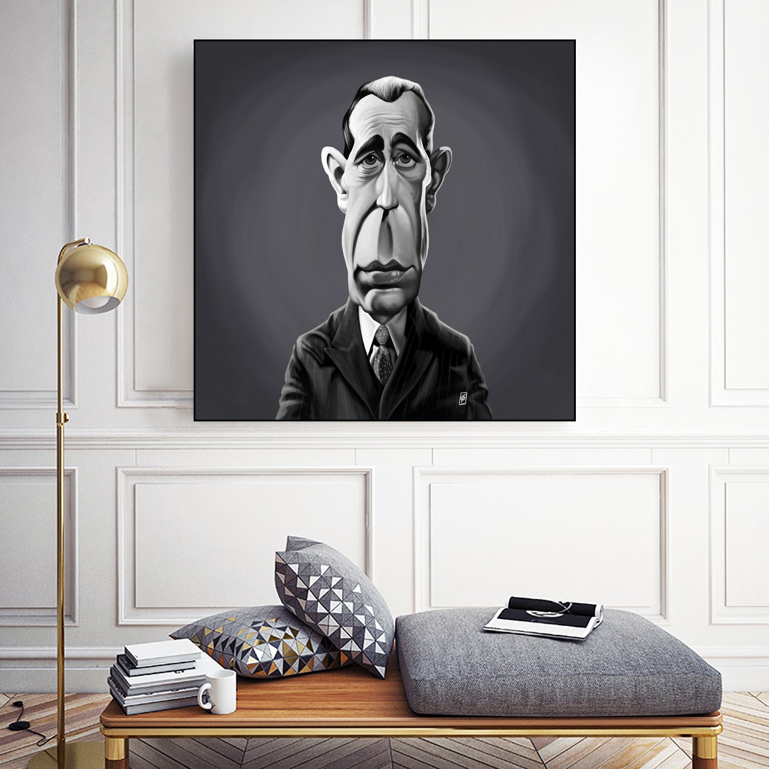 Humphrey Bogart by Rob Snow on GIANT ART - gray digital painting