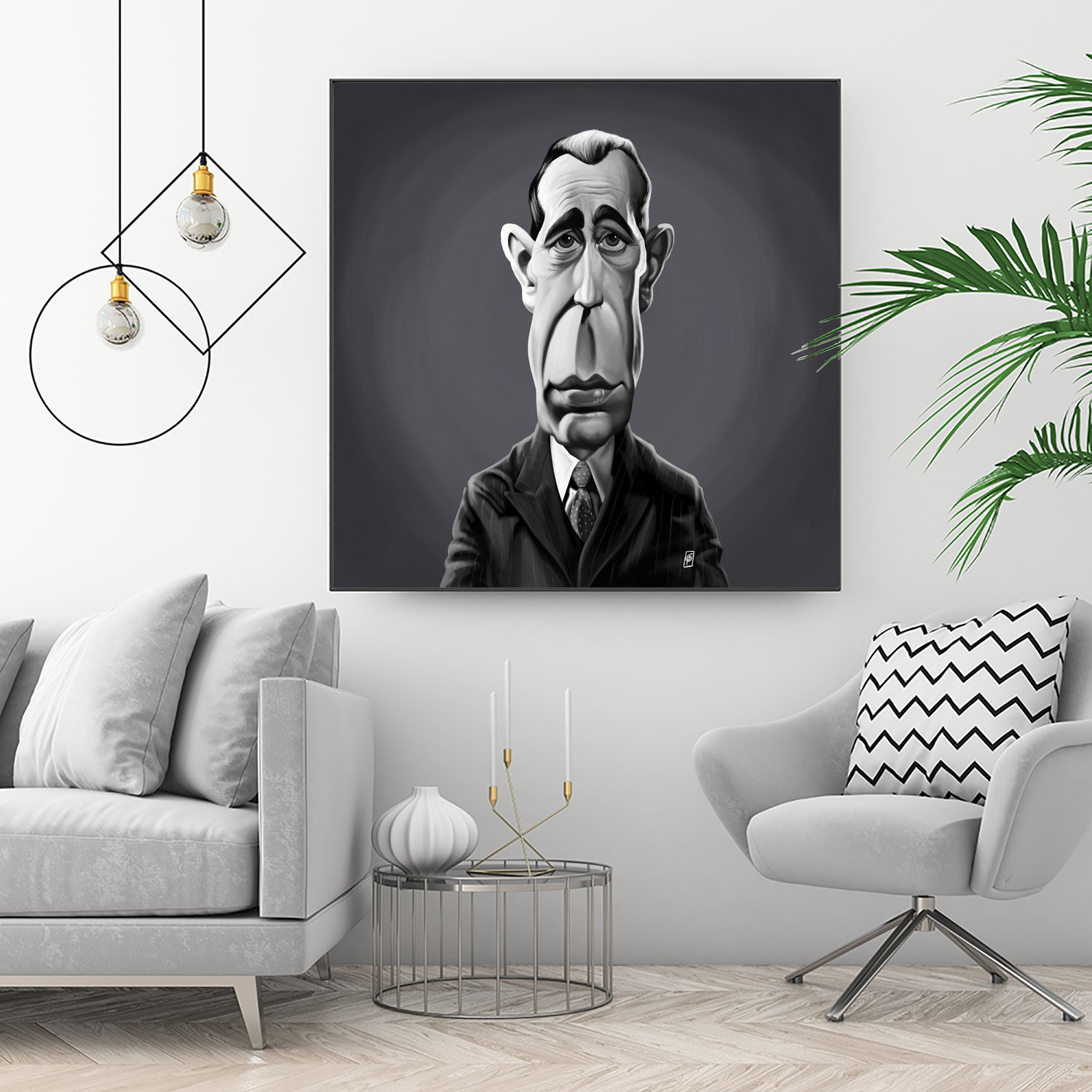 Humphrey Bogart by Rob Snow on GIANT ART - gray digital painting