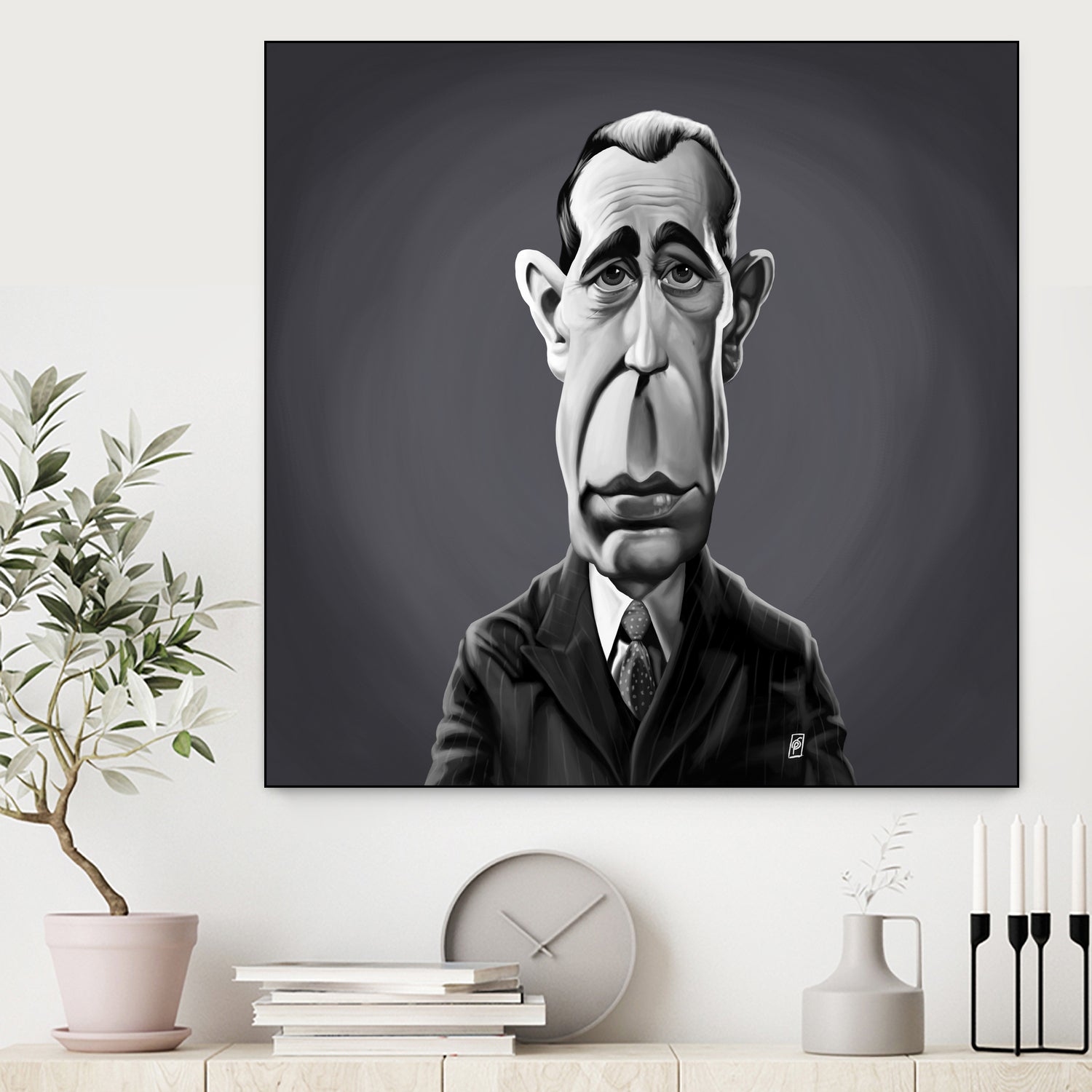 Humphrey Bogart by Rob Snow on GIANT ART - gray digital painting