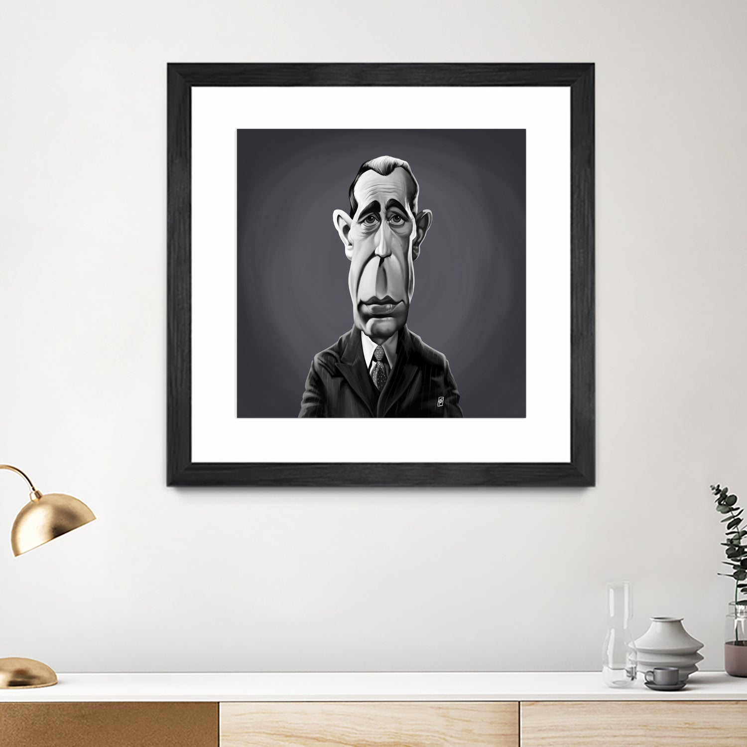 Humphrey Bogart by Rob Snow on GIANT ART - gray digital painting