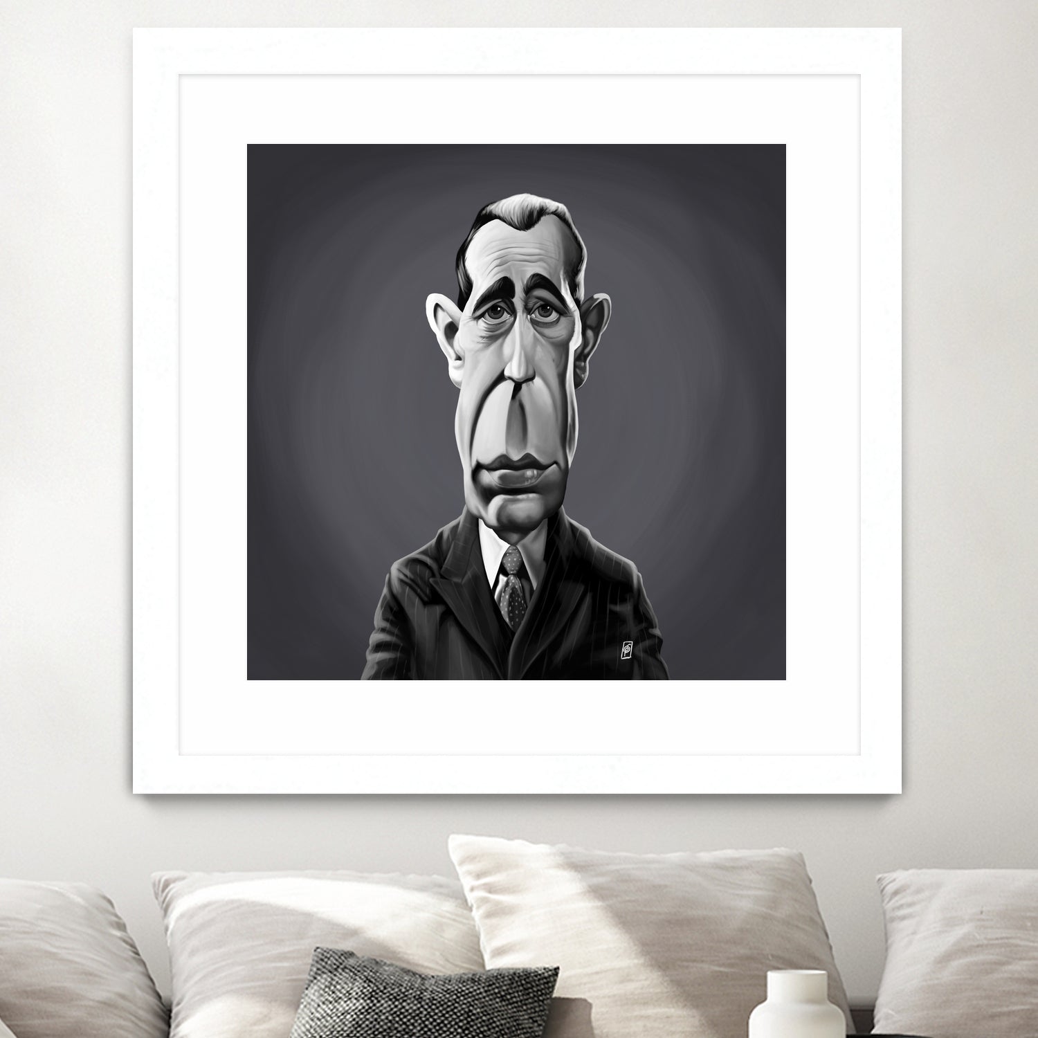 Humphrey Bogart by Rob Snow on GIANT ART - gray digital painting