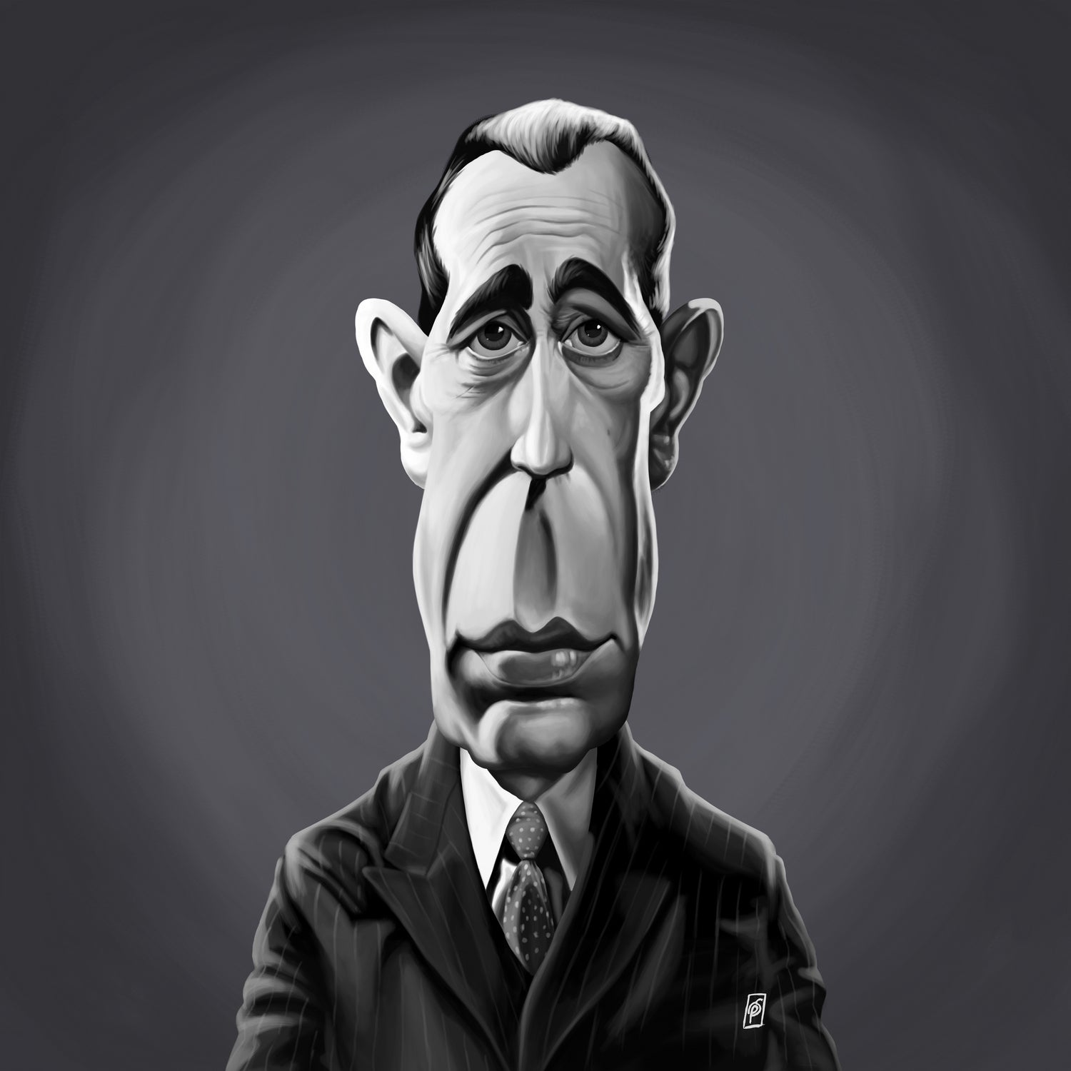 Humphrey Bogart by Rob Snow on GIANT ART - gray digital painting