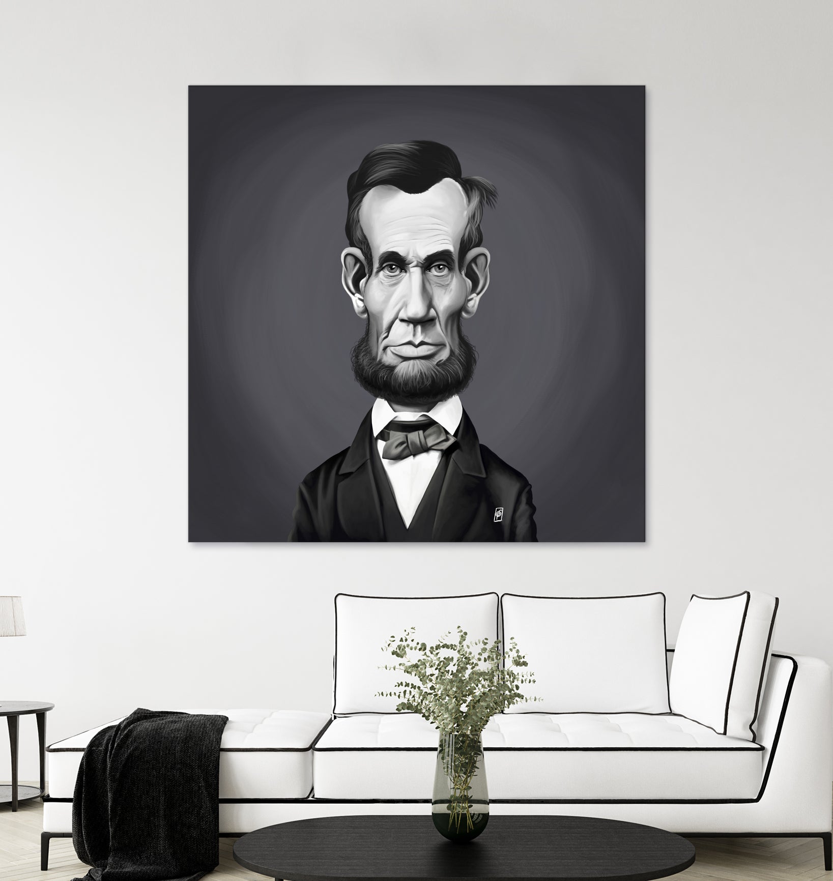 Abraham Lincoln by Rob Snow on GIANT ART - gray digital painting