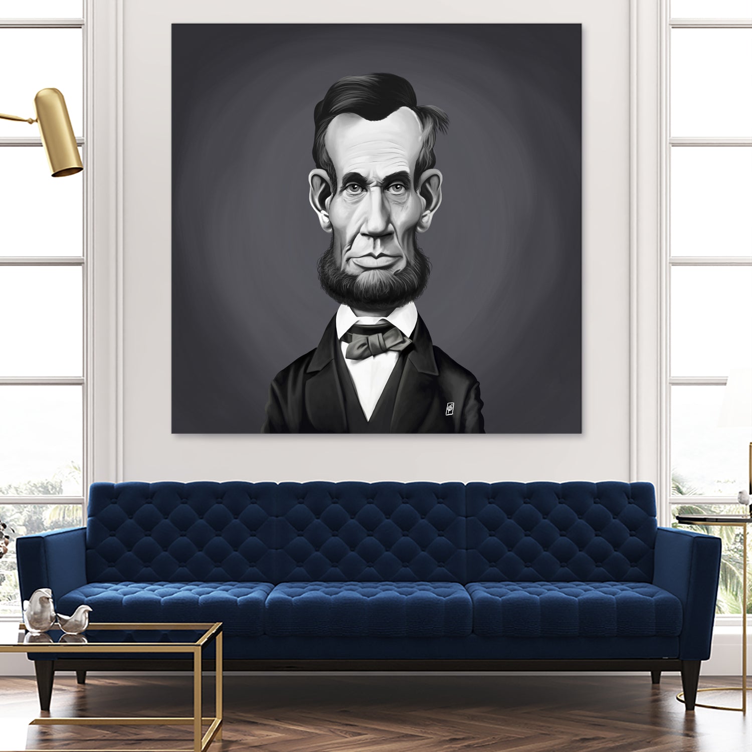 Abraham Lincoln by Rob Snow on GIANT ART - gray digital painting