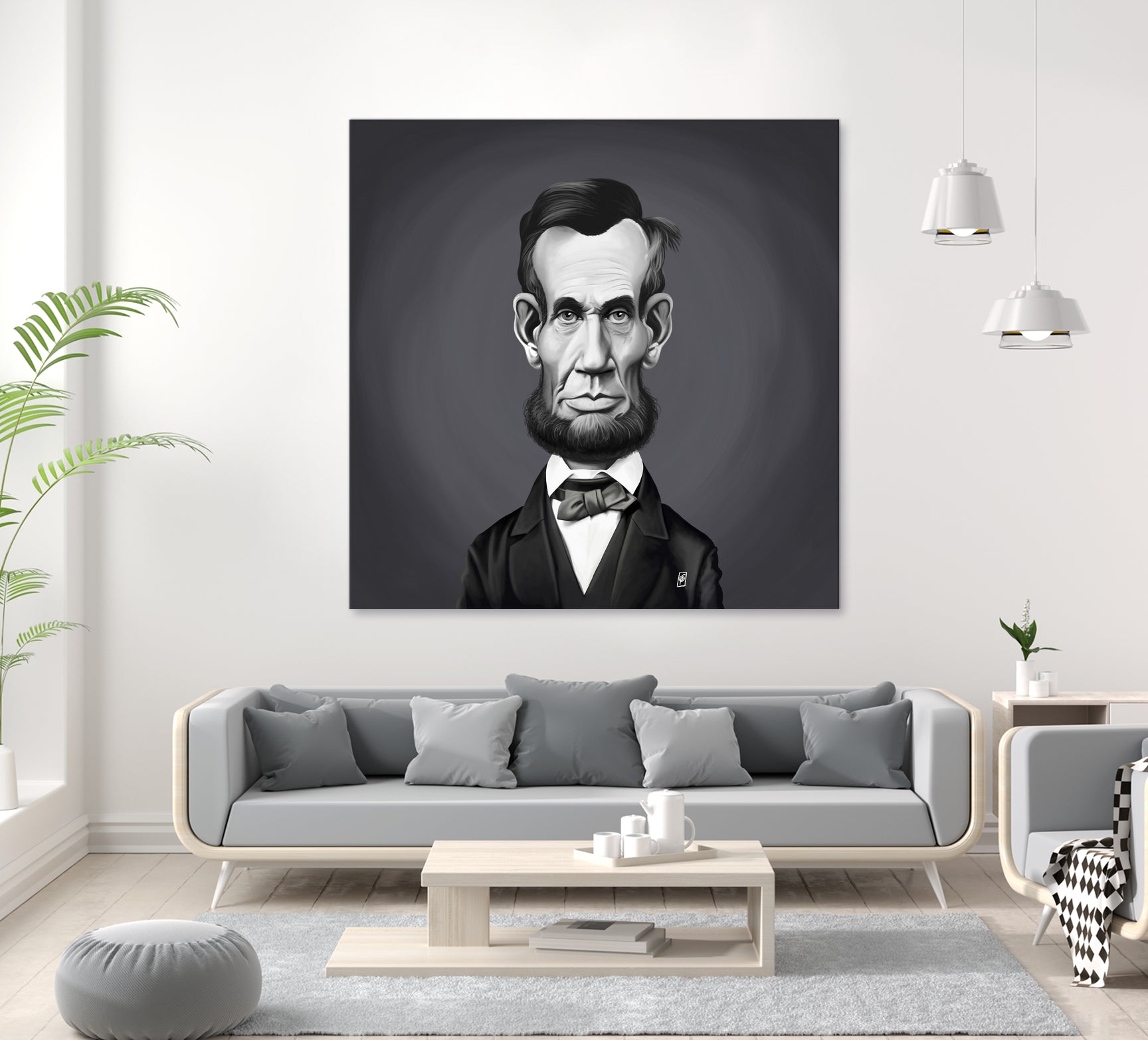 Abraham Lincoln by Rob Snow on GIANT ART - gray digital painting