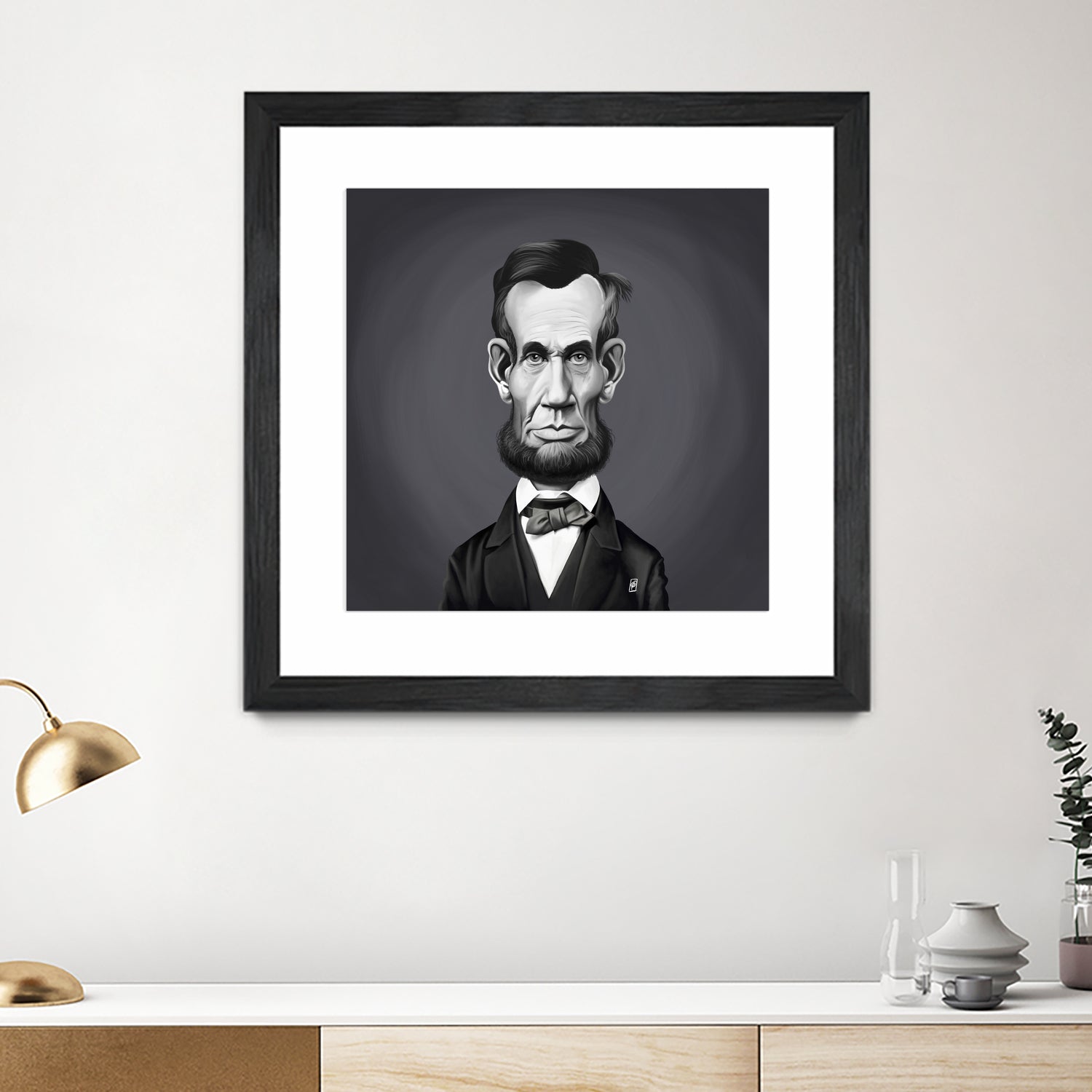 Abraham Lincoln by Rob Snow on GIANT ART - gray digital painting