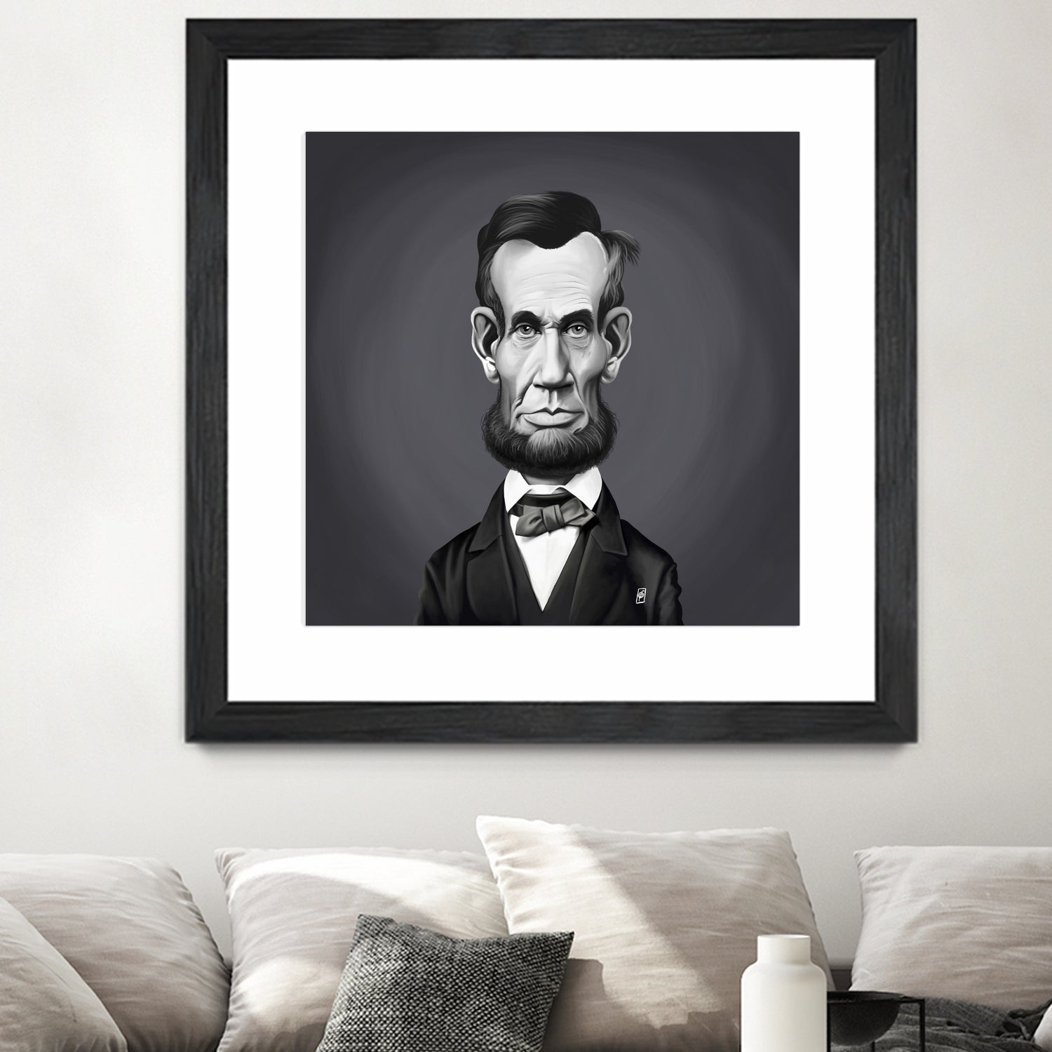 Abraham Lincoln by Rob Snow on GIANT ART - gray digital painting