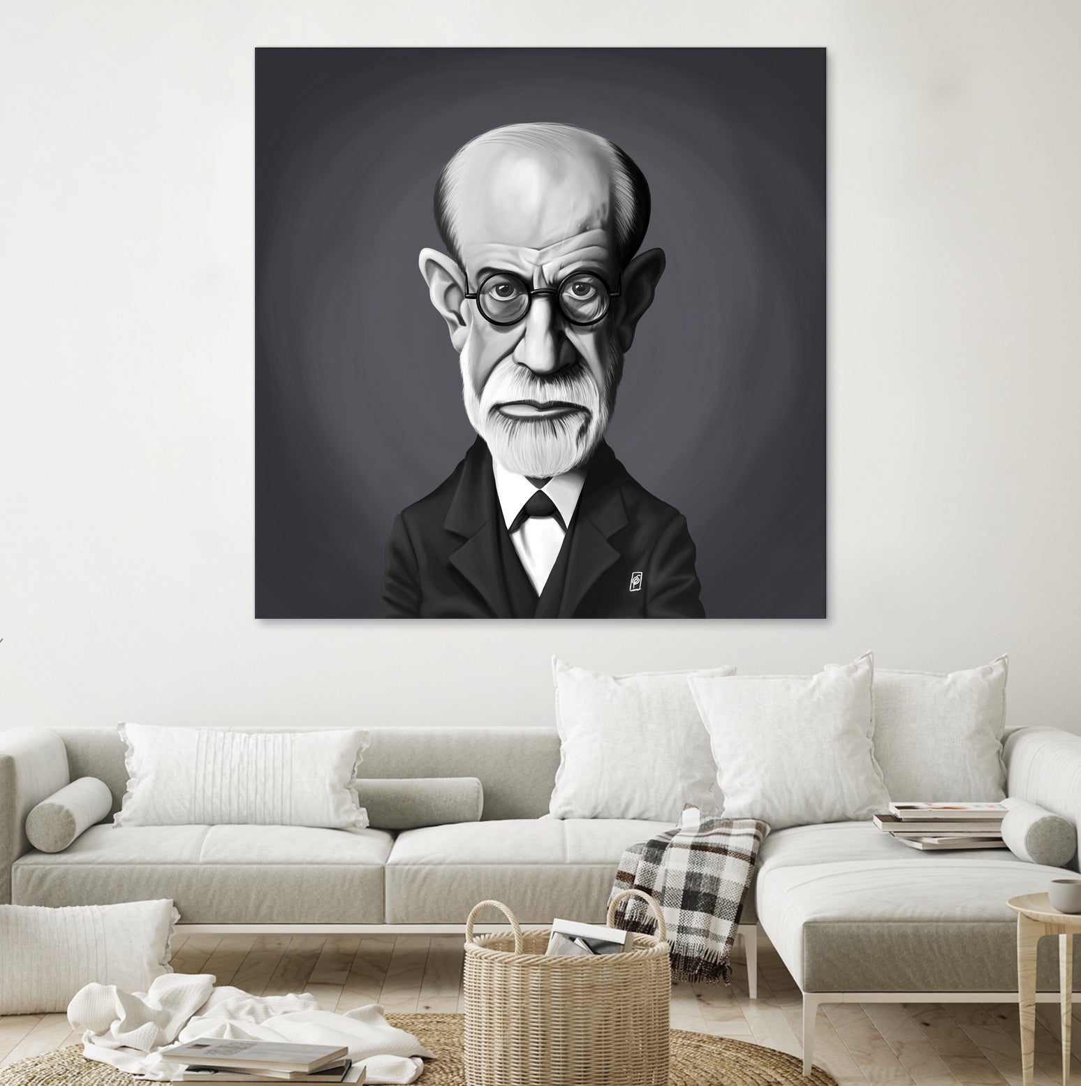 Sigmund Freud by Rob Snow on GIANT ART - gray digital painting