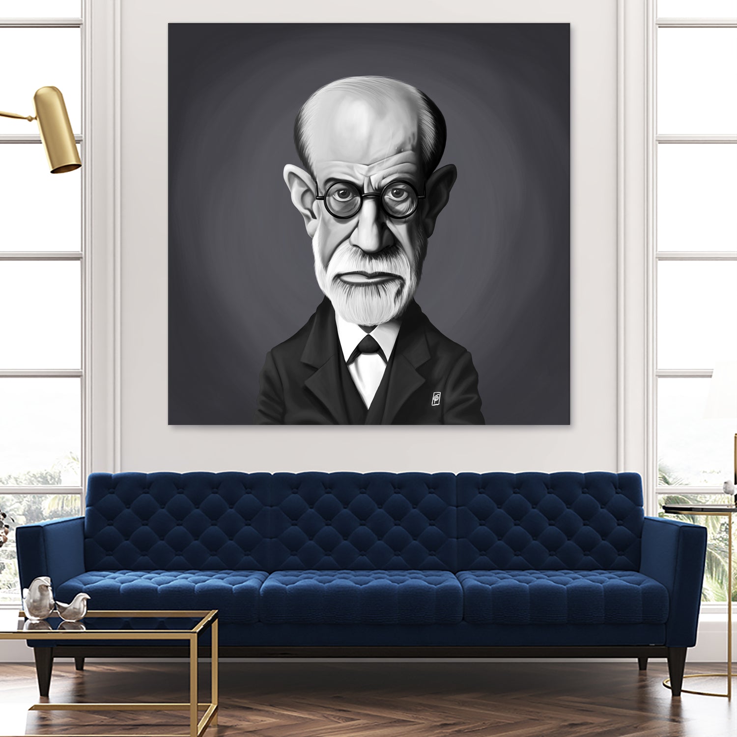 Sigmund Freud by Rob Snow on GIANT ART - gray digital painting