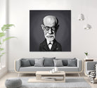 Sigmund Freud by Rob Snow on GIANT ART - gray digital painting