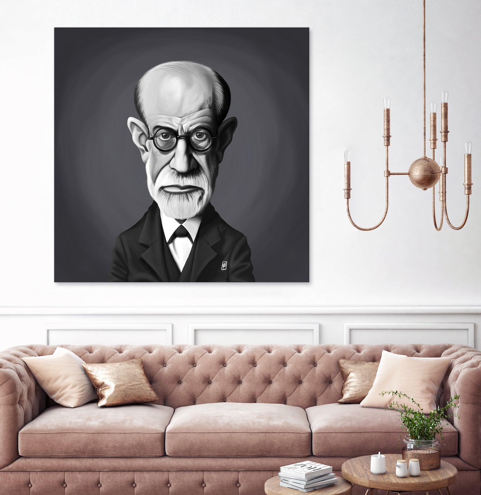 Sigmund Freud by Rob Snow on GIANT ART - gray digital painting