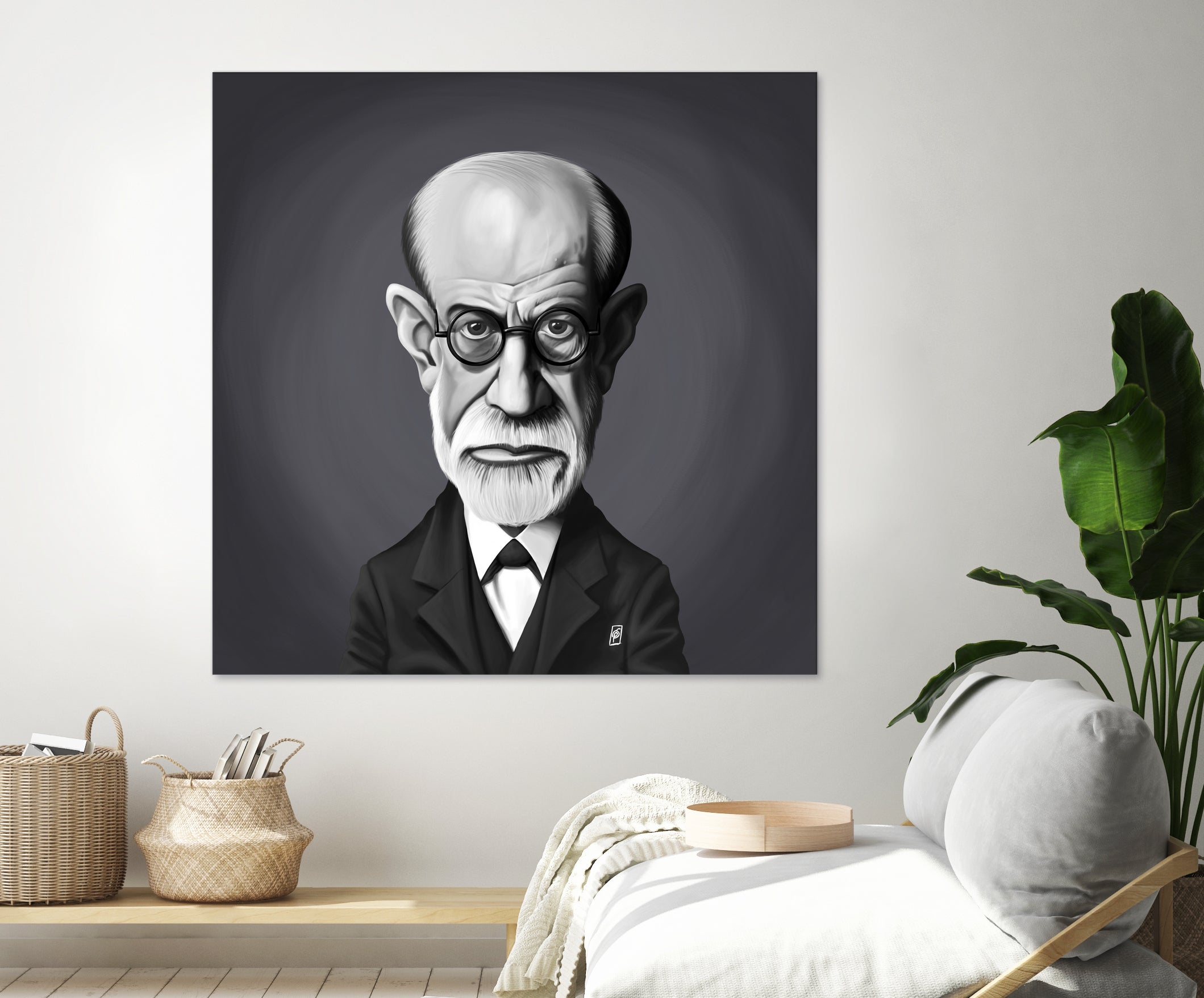 Sigmund Freud by Rob Snow on GIANT ART - gray digital painting