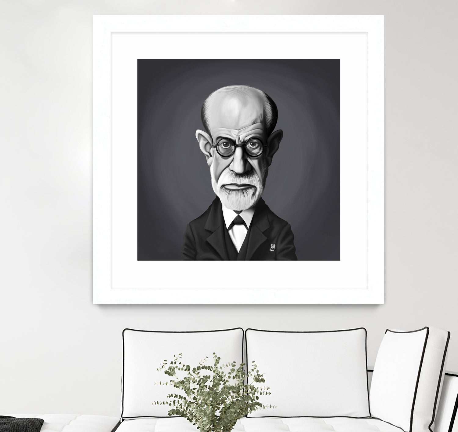 Sigmund Freud by Rob Snow on GIANT ART - gray digital painting