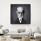 Sigmund Freud by Rob Snow on GIANT ART - gray digital painting