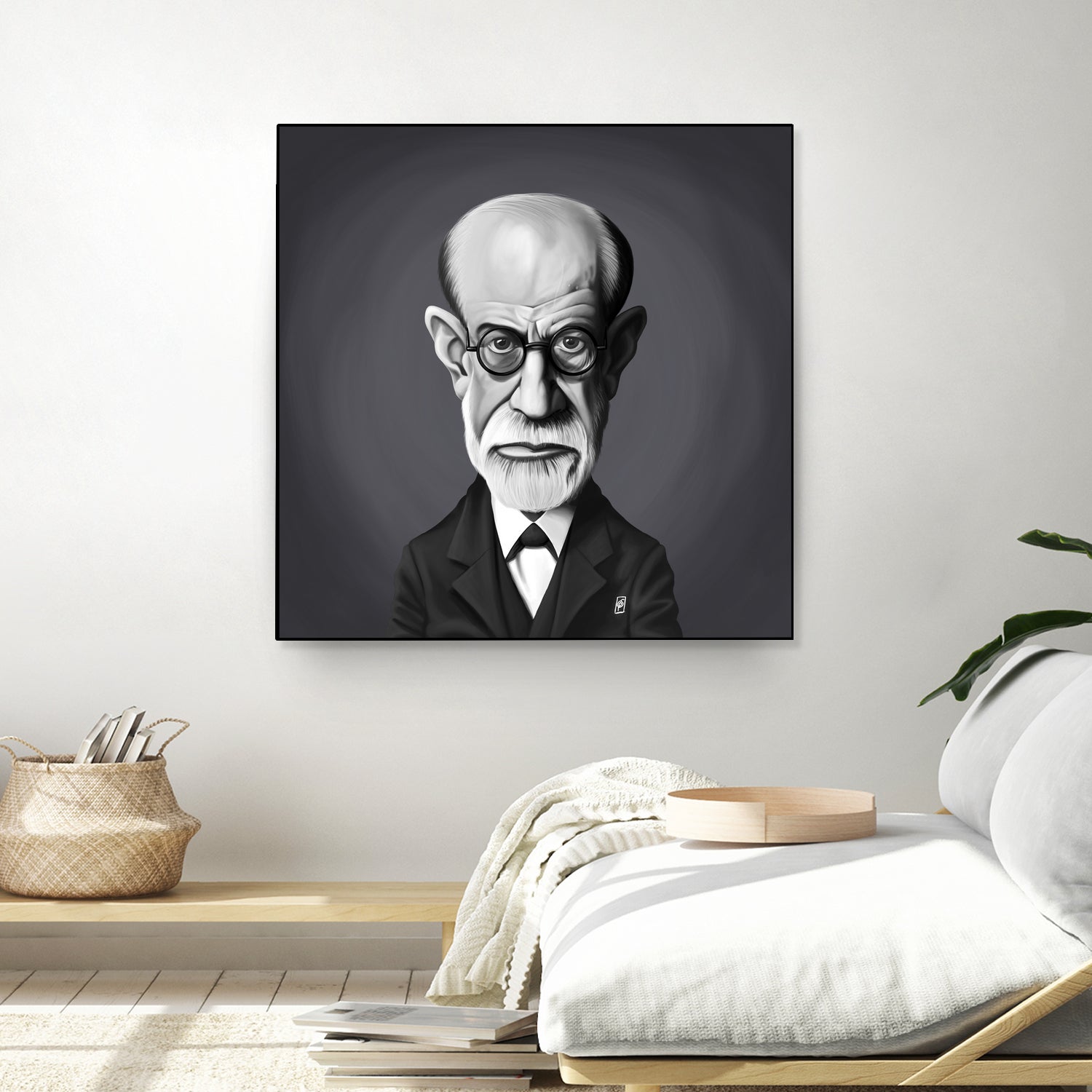 Sigmund Freud by Rob Snow on GIANT ART - gray digital painting