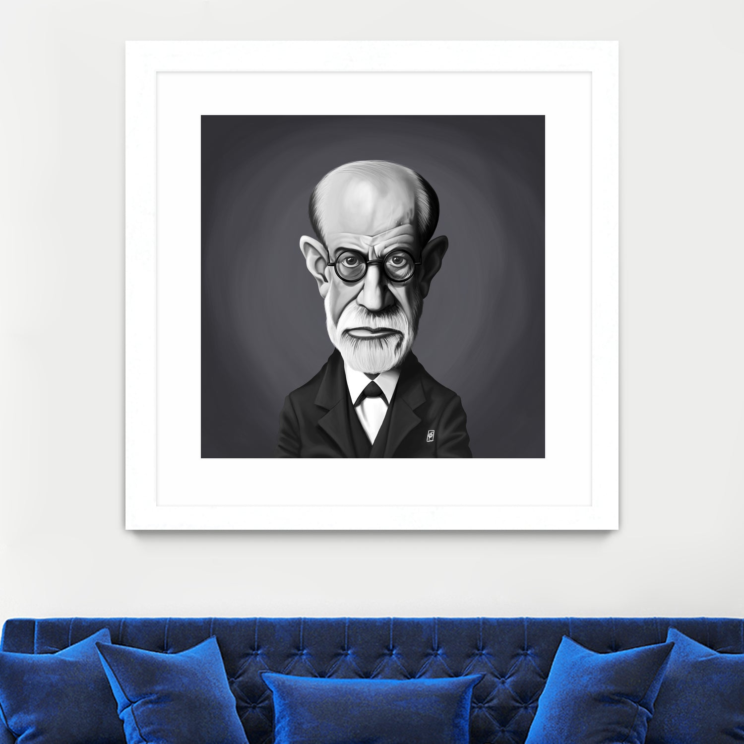 Sigmund Freud by Rob Snow on GIANT ART - gray digital painting