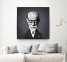 Sigmund Freud by Rob Snow on GIANT ART - gray digital painting