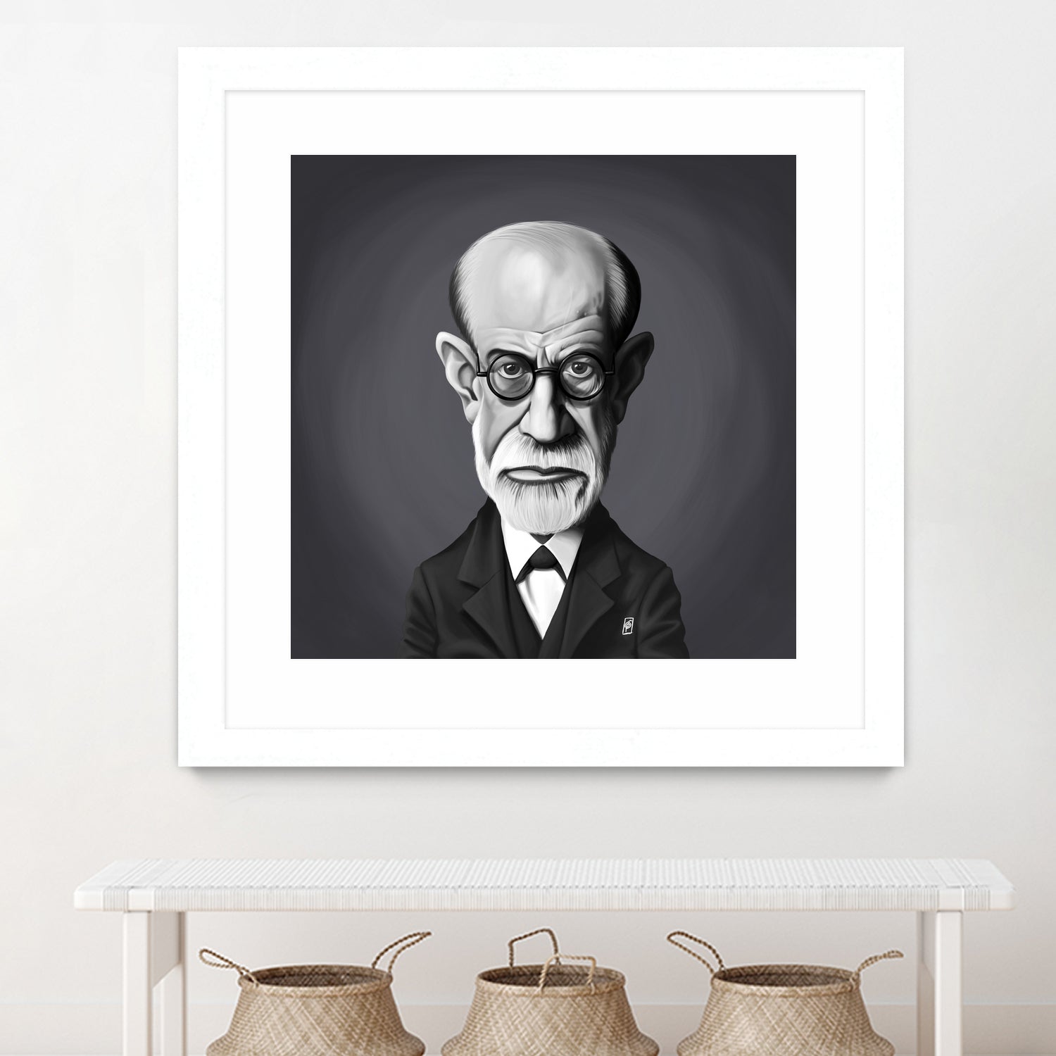 Sigmund Freud by Rob Snow on GIANT ART - gray digital painting