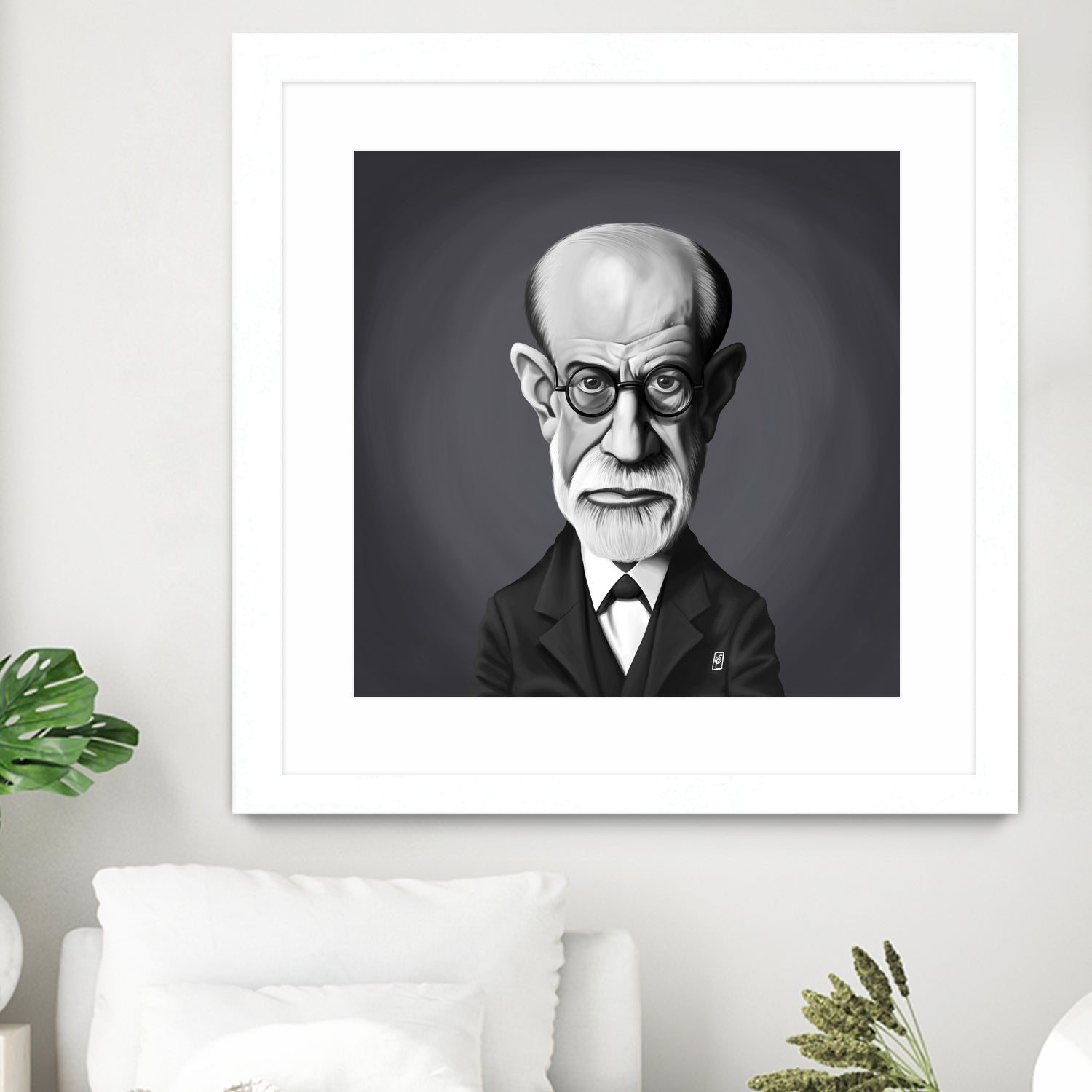 Sigmund Freud by Rob Snow on GIANT ART - gray digital painting