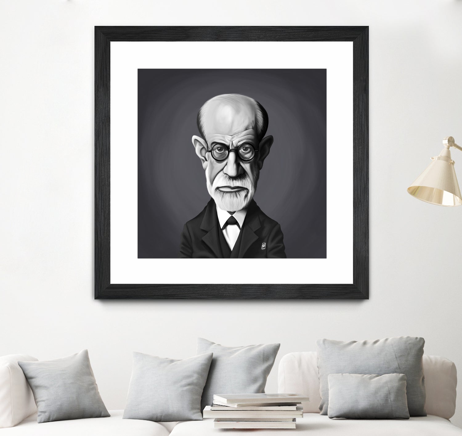 Sigmund Freud by Rob Snow on GIANT ART - gray digital painting