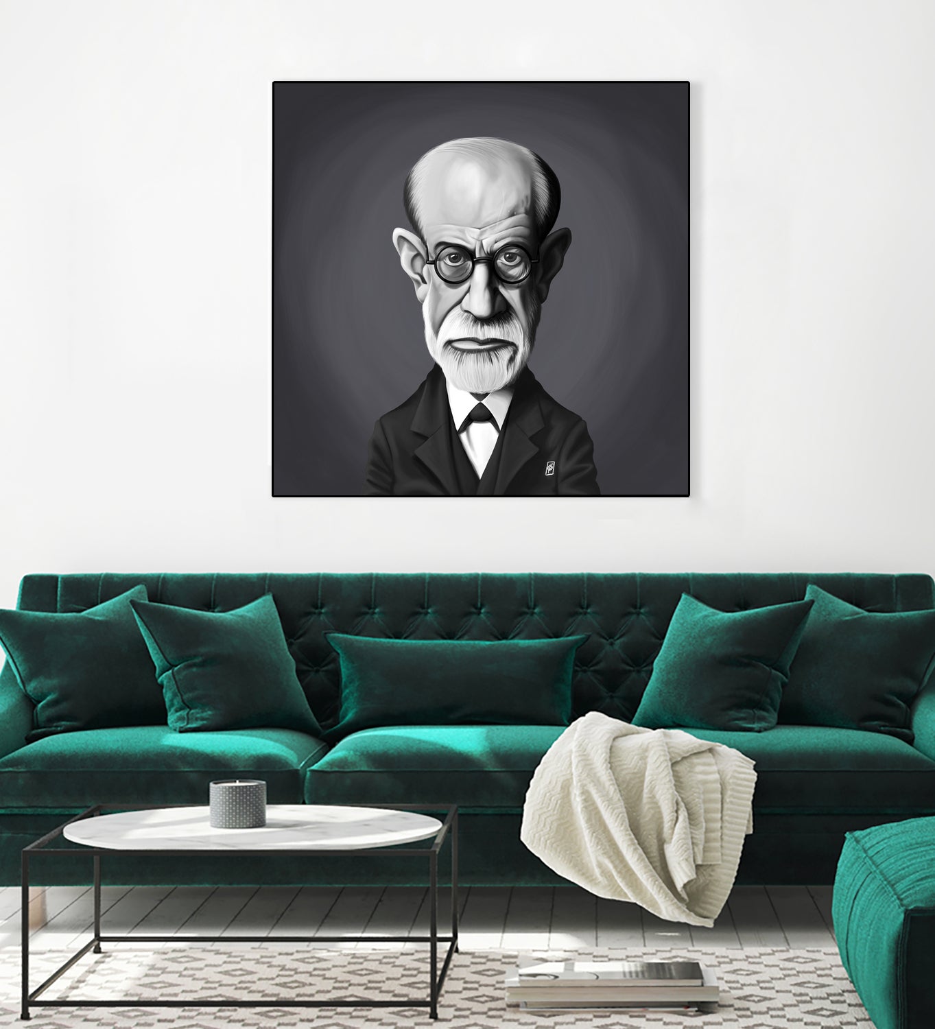 Sigmund Freud by Rob Snow on GIANT ART - gray digital painting