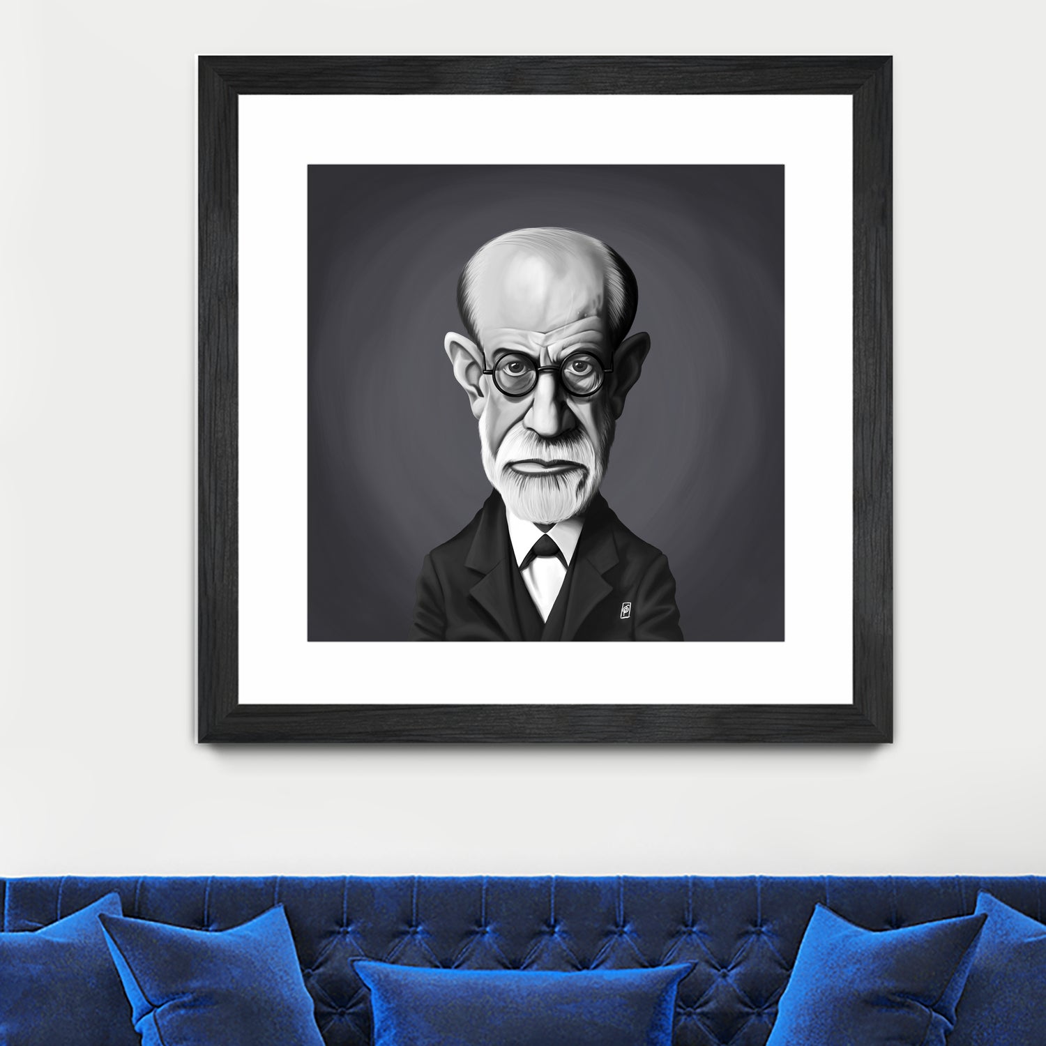 Sigmund Freud by Rob Snow on GIANT ART - gray digital painting