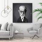 Sigmund Freud by Rob Snow on GIANT ART - gray digital painting