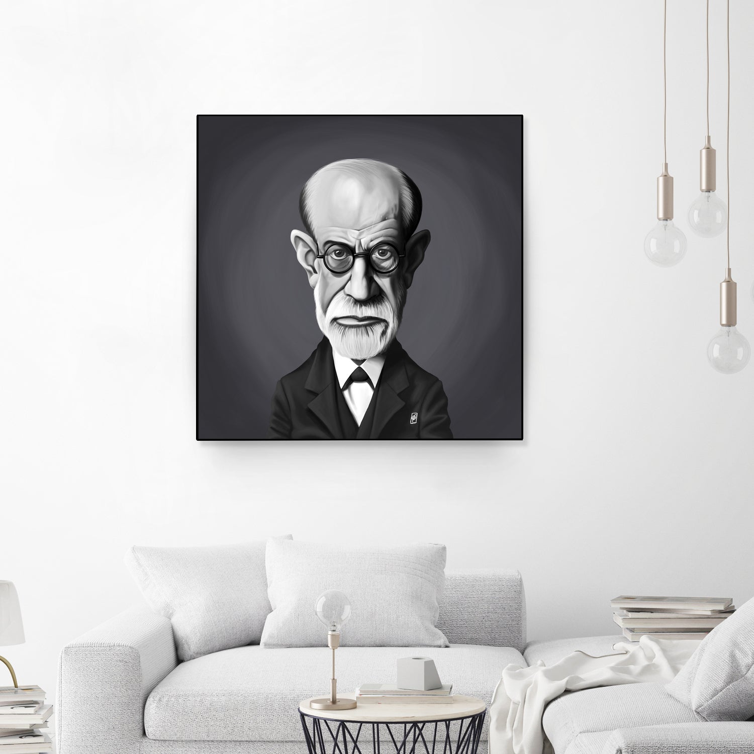 Sigmund Freud by Rob Snow on GIANT ART - gray digital painting