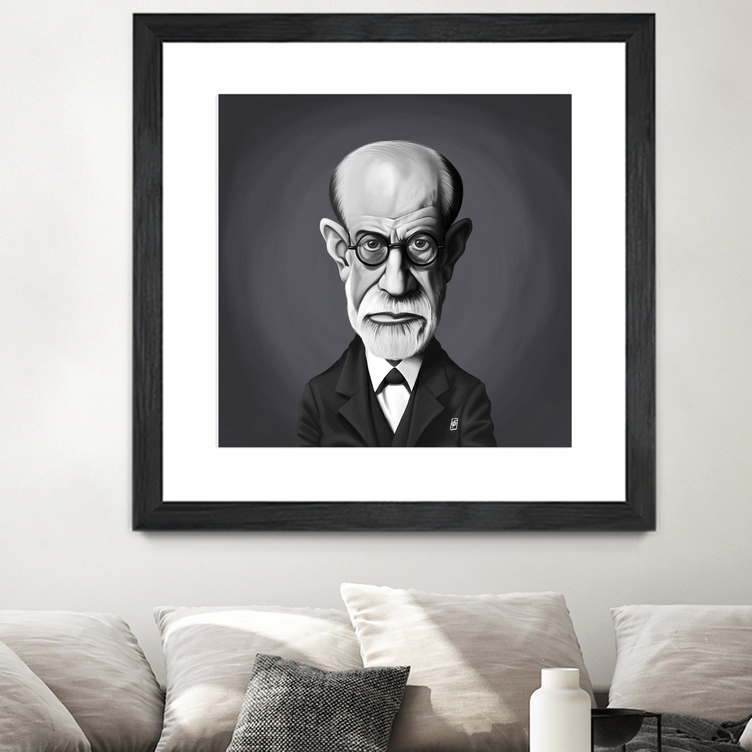 Sigmund Freud by Rob Snow on GIANT ART - gray digital painting